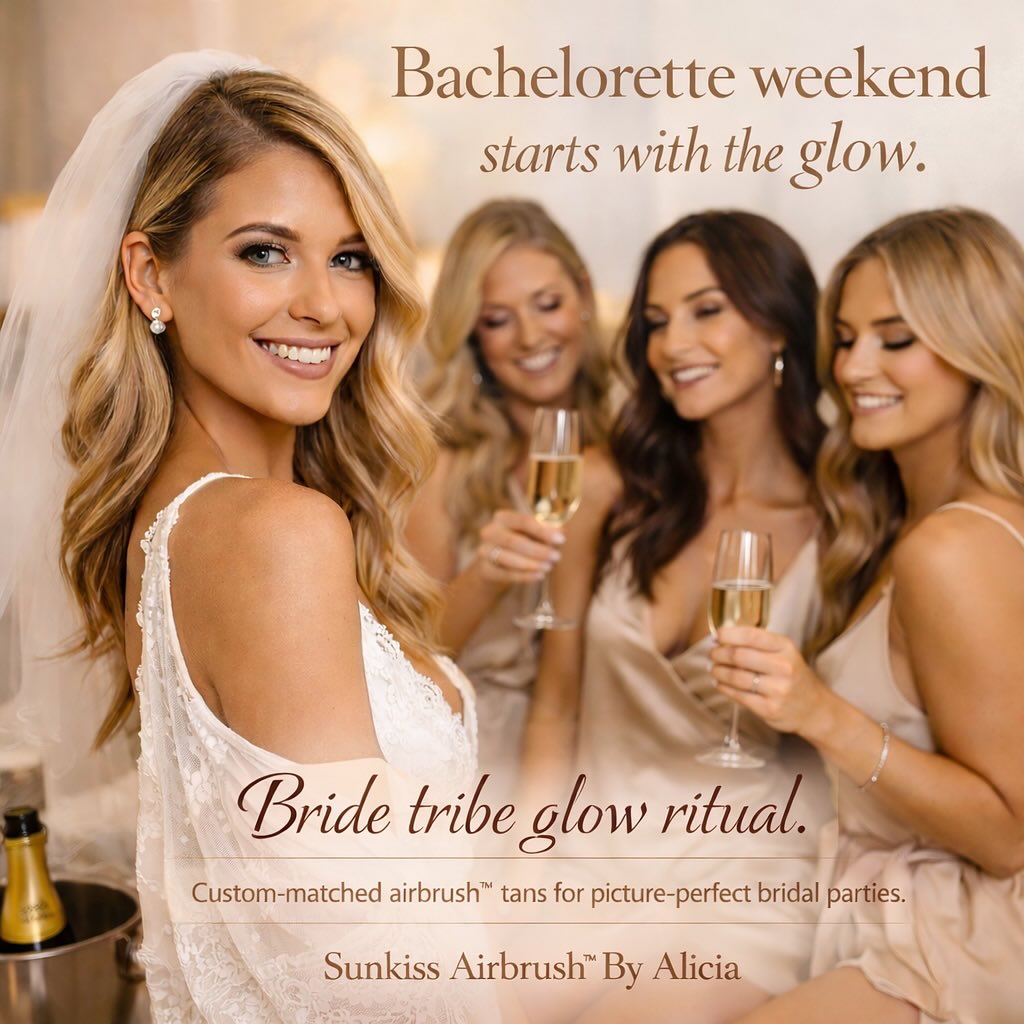 Bachelorette weekend is coming… and the cameras will be everywhere. ✨
At Sunkiss Airbrush™ By Alicia, we custom-match your color so every bride and every bridesmaid glows beautifully in every photo.
No orange tones.
No generic spray tans.
Just clean, luxury airbrush™ tanning designed for your skin.
Because when the bride tribe shows up…
everyone should glow.
✨ Bridal parties welcome
👉 Book your airbrush™ tan online
Share this post with your friends or anyone you know who is tying the knot. 💍#SunkissAirbrushByAlicia
#BrideTribeGlow
#BacheloretteGlow
#CustomAirbrushTan
#LuxurySprayTan
#TheKnot
#BridesOfLongIsland
#LongIslandBrides
#BridalGlow
#WeddingPrep