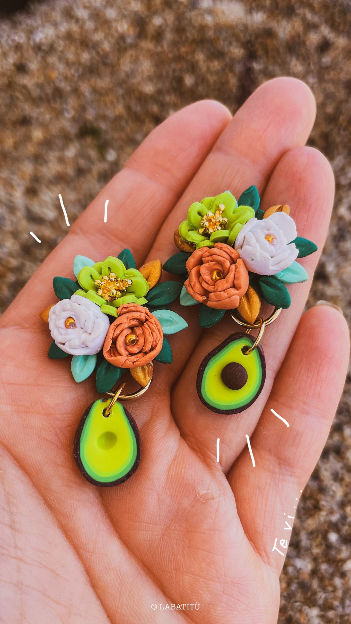 Viste estos aritos ya? Están en la web 🫶❤️#frutas #arcilla #color #aros