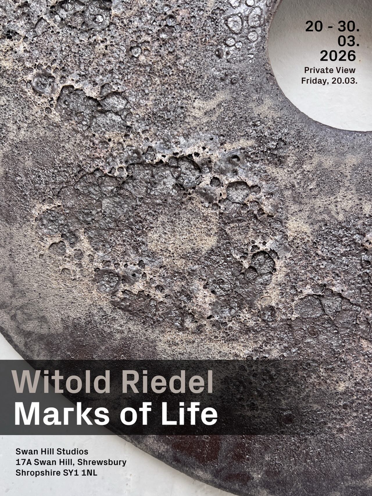 Marks Of Life | Witold Riedel
Please join us at the private view on Friday 20th March at 5-8pm
RSVP link in bio.