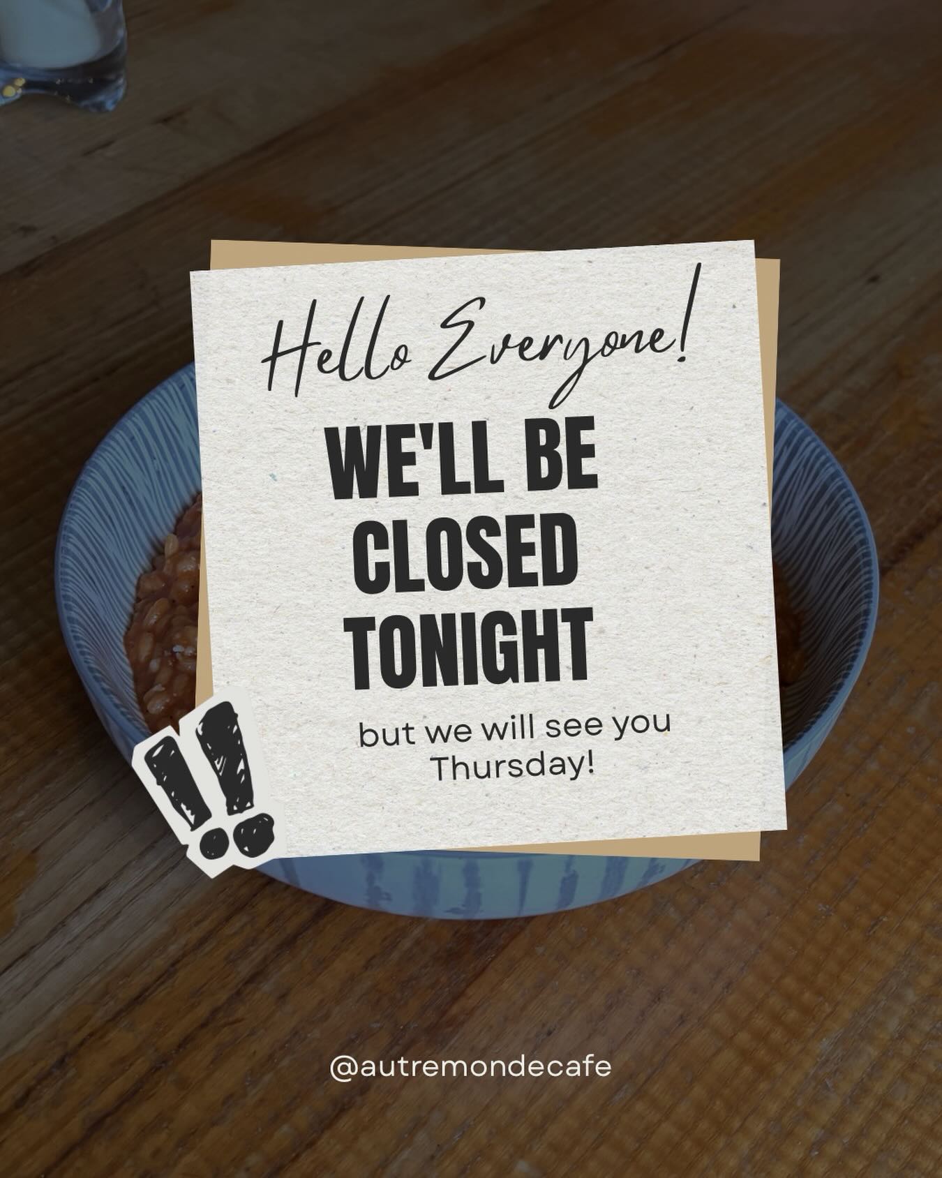 Sorry to announce we will be closed tonight for mechanical maintenance - we will retired to our regularly scheduled programming on Thursday.