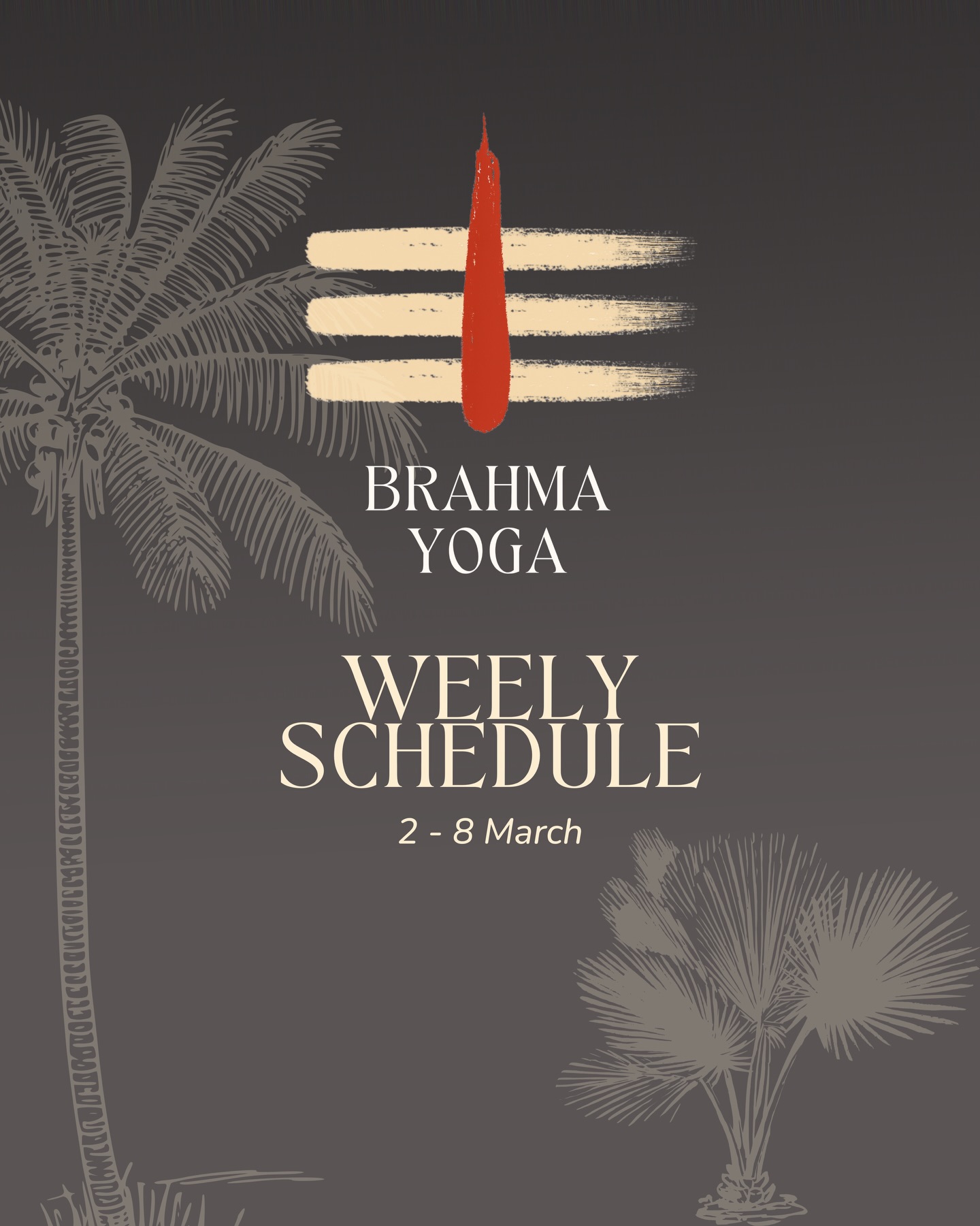 🌿 Weekly Classes at Brahma Yoga 🌿
🧘♂️ Hatha Yoga (Alignment Based)
Build strong foundations, refine alignment, and develop stability with a mindful and therapeutic approach.
🌊 Vinyasa Flow
A fluid, breath-synchronised practice to build strength, mobility, and inner focus through continuous movement.
🔔 Monday Special – Sound Temple (Sound Healing & Shamanic Ritual)
An immersive evening journey with healing sounds and shamanic elements to release tension, calm the mind, and restore balance.
🤸♂️ Friday Special – Flexibility & Backbend Workshop
A guided session to safely increase flexibility, open the heart space, and deepen your backbend practice.
✨ Open to all levels — beginners to experienced practitioners welcome
📍 Brahma Yoga, South Goa
