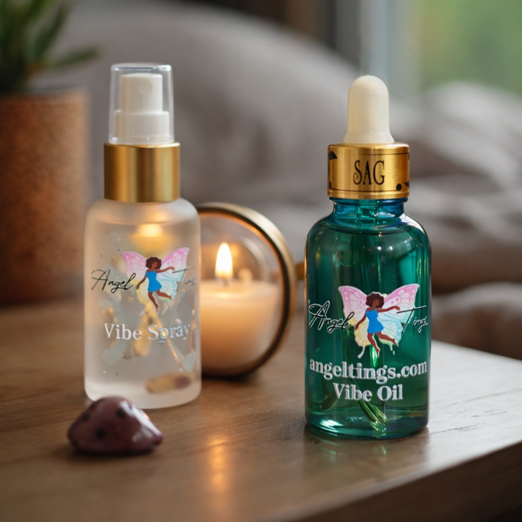 I created a three-step evening reset to clear the day and invite restful sleep. Start with a few warm drops of our gemstone-infused oil on your palms. Rub between hands, breathe in the subtle floral and mineral notes, and roll the oil over temples, jaw, and heart. The scent soothes, the touch grounds, and the weight of the gemstones brings gentle intention. Next, spend two minutes on a simple breath: inhale for four, hold for two, exhale for six. Repeat. The rhythm calms the nervous system and slows racing thoughts. Finish with a grounding spray across your pillow and around your space. The mist cools the skin, lifts lingering energy, and signals your body it’s time to rest. Each step supports the next: scent and touch settle the body, breath steadies the mind, mist seals the calm. This is intentional self-care—handcrafted, mindful, and easy to repeat every night. Try it tonight and notice the shift. Link in bio. #eveningritual #restorativesleep #mindfulselfcare #holisticwellness #sleepwell #rituals #selfcare #handcrafted
