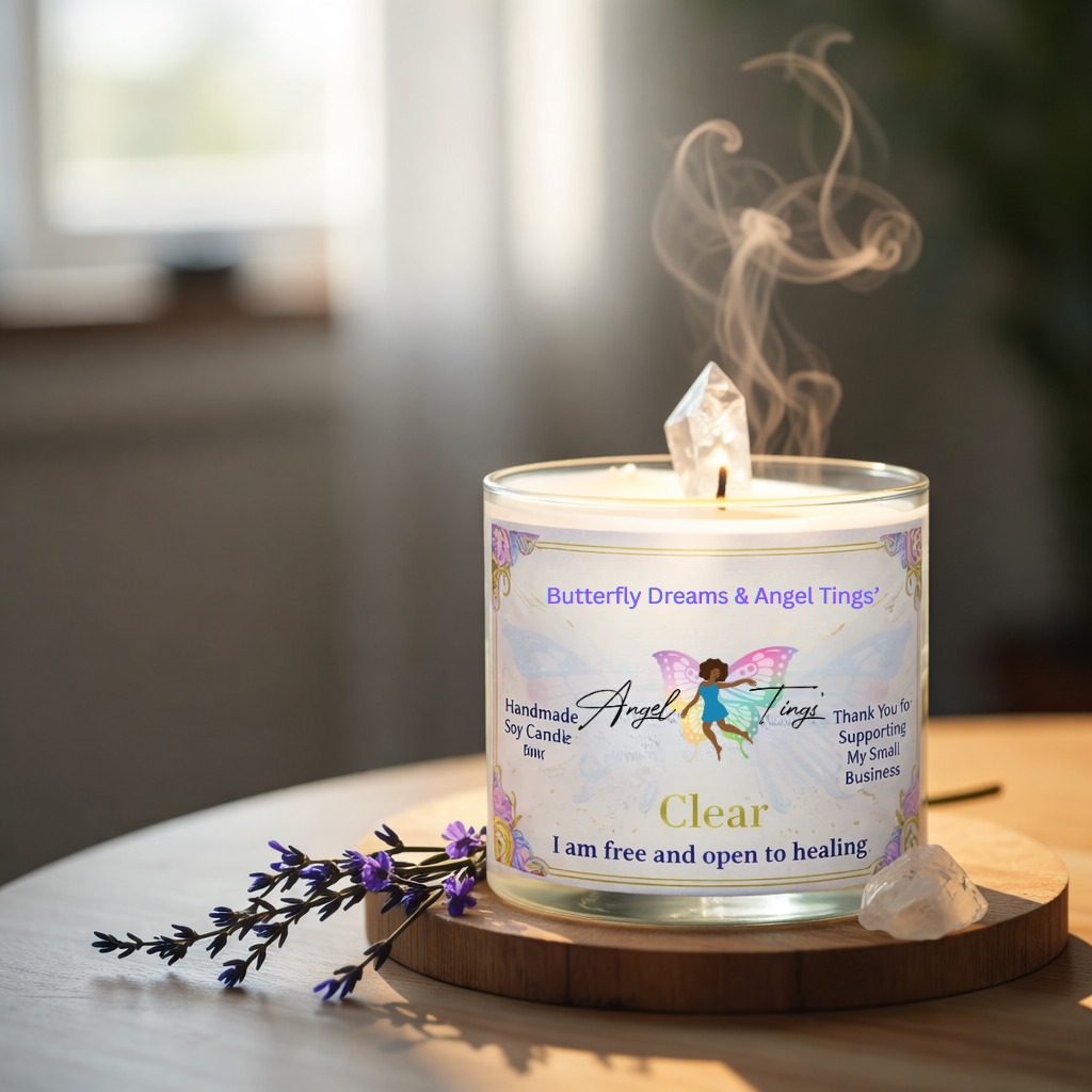 Begin your morning with a small, sacred ritual. I light our gemstone-infused candle, breathe in warm notes of lavender, cedar, and sweet orange, and feel the room soften. The amethyst at the center invites calm and clear thinking. I set my intention, focus on grounding, and let the scent anchor me. Expect gentle clarity, steady breath, and a calmer heart. Handmade with care and ethically sourced gemstones, our candles are crafted to bring light and healing energy into your daily routine. Bring this ritual home and let it support your growth. 🕯️✨