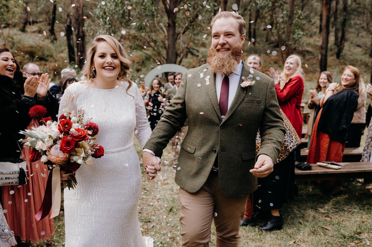 ➖ BETH & PETE ➖
It’s not every day I get to marry old mates of mine but back in April I got to do just that. 💕
Now, I must confess I knew Beth and Pete separately however it never dawned on me to match make them so Bumble did it instead. 😆 I mean sure, I’m a rubbish Cupid but I like to think I made up for it by making them officially Mr. and Mrs. in the long run. All’s well that ends well, and this ended up very well indeed!
These two lovers share so much in common and truly are a match in every sense of the word. They are also top notch dog parents to their pup Woody who well and truly made an appearance in the ceremony. At one point he even tried to go for a swim in the creek. More than fine by me because I absolutely love impromptu moments in ceremonies. 💕
Pete is also a wood working genius and made the signing table, chairs, arbour and bench seats for the ceremony. On their second date he gifted Beth a hand made bath caddy. Set the bar real high early on, but clearly exceeded it with this gorgeous ceremony set up. A true labour of love. If you’re in the market for furniture to rent for your wedding, make sure you check them out over at @commonwoodco
Their review of my services:
“Beck was the absolute best! She did an outstanding job as our celebrant! She nailed our brief to keep it light-hearted and funny but was also very polished and professional when the moment called for it. Tailored a ceremony for us exactly as we’d discussed. Made both of us feel at ease throughout the whole thing. Can’t recommend her enough. Ceremony really set the tone for the day. THANKS BECK!!”
Photography: @lightheartwedding