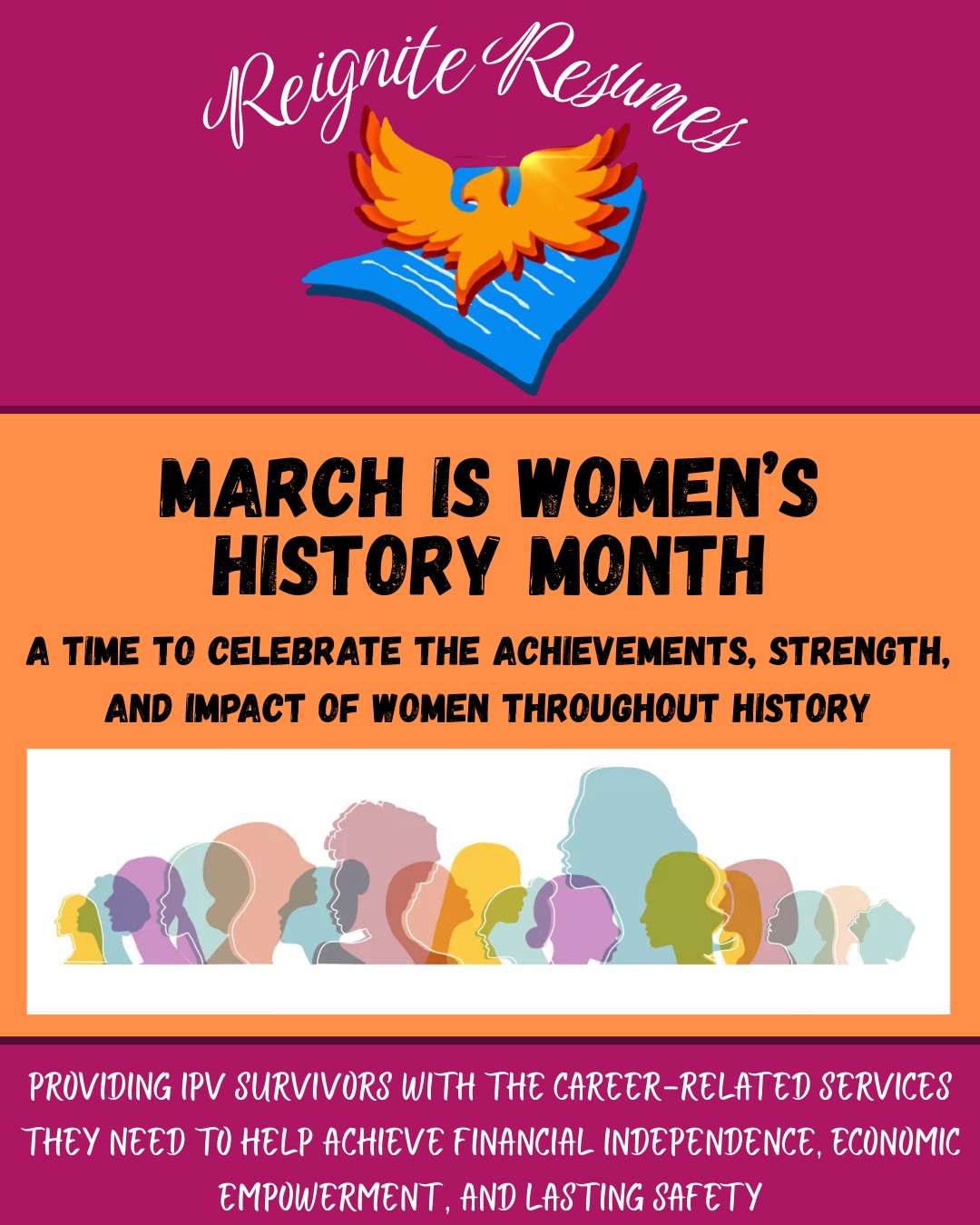 Did you know that March is Women's History Month in the United States?
Check out our post to learn more about notable women in history and some of the ways in which women have changed the world.
#reigniteresumes #npo #nonprofit #youthled #femaleled #resume #resumes #recruitment #domesticviolence #ipv #youthleaders #youthleadership #domesticviolenceawareness #domesticviolenceawarenessmonth #womenshistory #womenshistorymonth