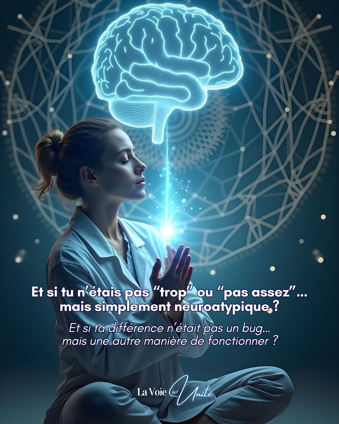 On vit dans une société qui valorise la norme.
Alors quand un enfant ou un adulte ne rentre pas dans la case, on cherche ce qui ne va pas.
Mais si la vraie question était :
👉 Et si son cerveau n’était pas “en défaut”, mais différent ?
TSA, TDAH, TDA, HPI…
Ces termes permettent de mieux comprendre certains fonctionnements.
Mais au-delà des étiquettes, il y a surtout :
– des hypersensibles
– des penseurs profonds
– des questionneurs de système
– des créateurs de nouveaux paradigmes
Et si beaucoup de neurodivergents étaient en réalité des consciences venues aider à faire évoluer le monde ?
Des graines d’étoiles.
Des êtres qui ont du mal avec les structures anciennes parce qu’ils sont là pour en créer de nouvelles.
⚠️ Ce post ne pose aucun diagnostic médical.
Si vous avez des doutes pour vous ou votre enfant, rapprochez-vous de professionnels formés.
Mais peut-être que ce post peut déjà apporter une chose essentielle :
De la compréhension.
Et un regard plus doux.
💫 Si ce sujet te parle, on explore justement ces thématiques de conscience, d’incarnation et de mission d’âme dans notre plateforme en ligne bientôt disponible 💜
Dis-nous en commentaire :
Est-ce que tu t’es déjà senti·e “à côté” ?
Aude & Silvia
💜🔥👯♾️💸
#hypersensible #neuroatypique #conscience #hypersensibilité #eveilspirituel