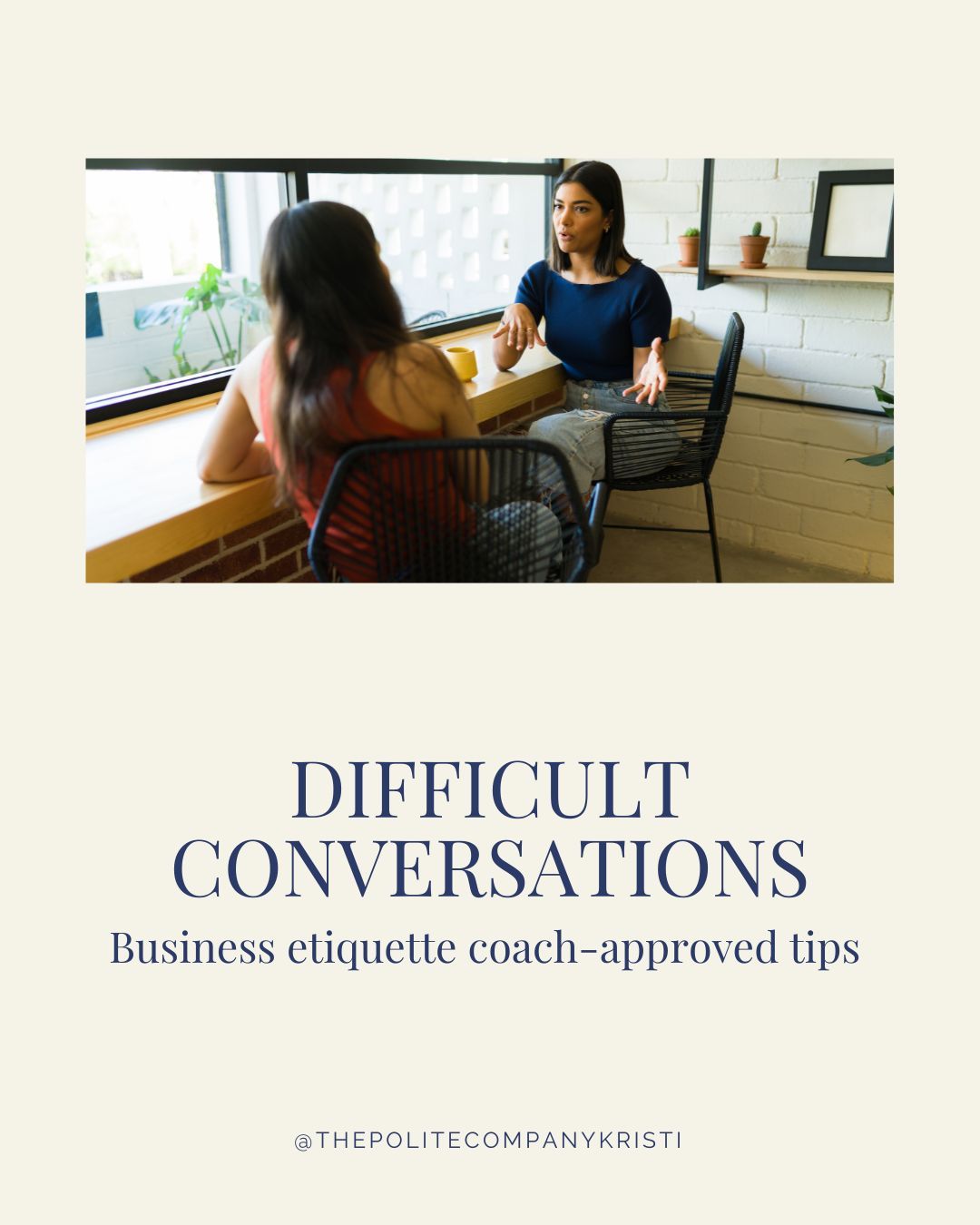 Are you avoiding a difficult conversation at work?
Or maybe it is not just one. Maybe it is six or seven.
The statistics say about 80% of us are putting off these conversations. If that sounds familiar, here are a few tips.
1. Have difficult conversations in private.
2. Know your goal before you start.
3. Stick to the facts.
4. Practice how you will start and end the conversation. Yes, actually write it down and rehearse it.
5. Allow the other person to talk.
Want to take a closer look at what's holding you back from these conversations? I would be happy to talk with you about our five-step framework for having tough conversations that actually build relationships.