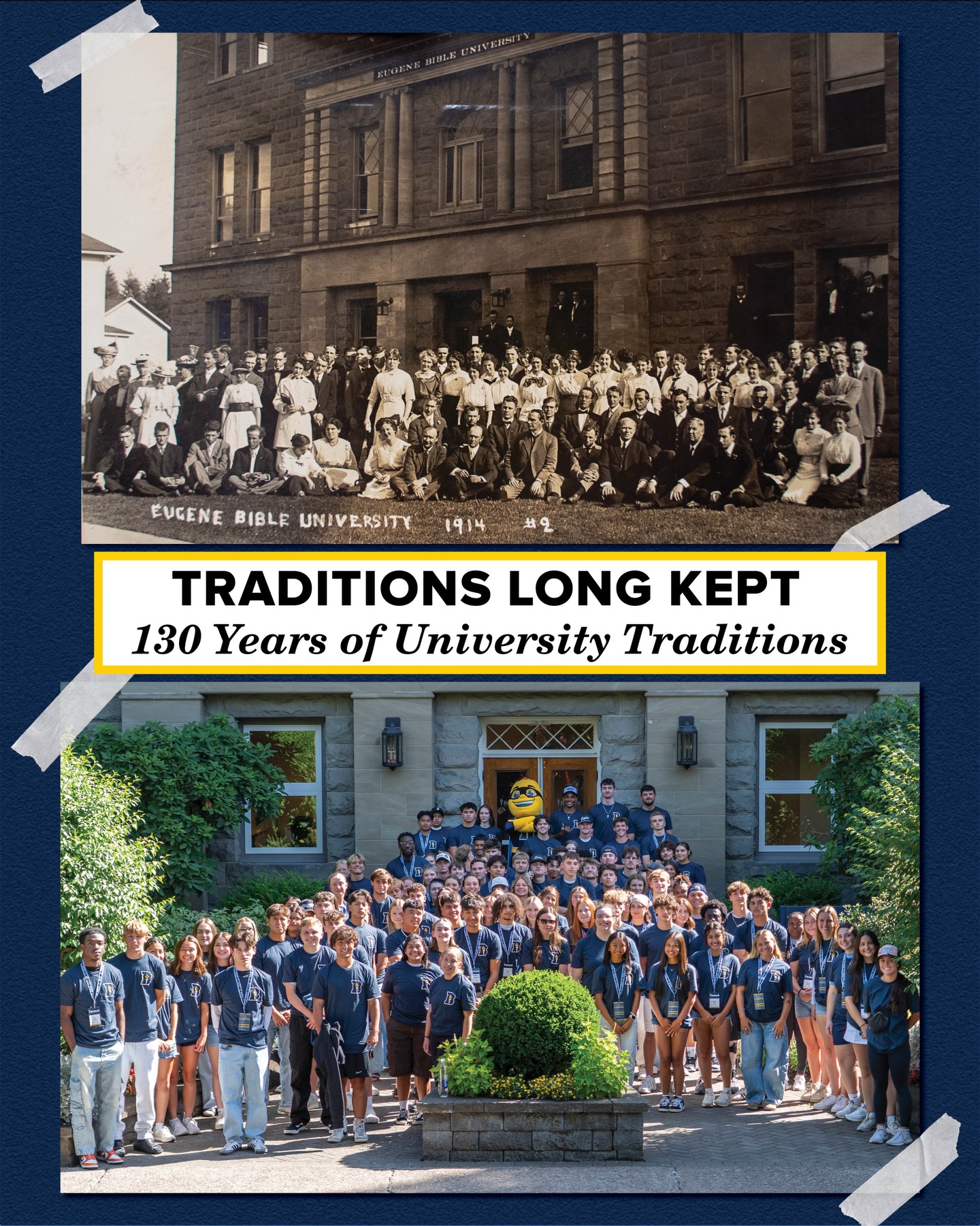 For 130 years, our university has celebrated more traditions than we can count!
In this month’s 130-year anniversary reflection, we’re looking back at just a few of the cherished traditions that have shaped our tight-knit community. From Spring Formal dances to our long-standing Cutting of the Ivy, here are a few that are close to our hearts.