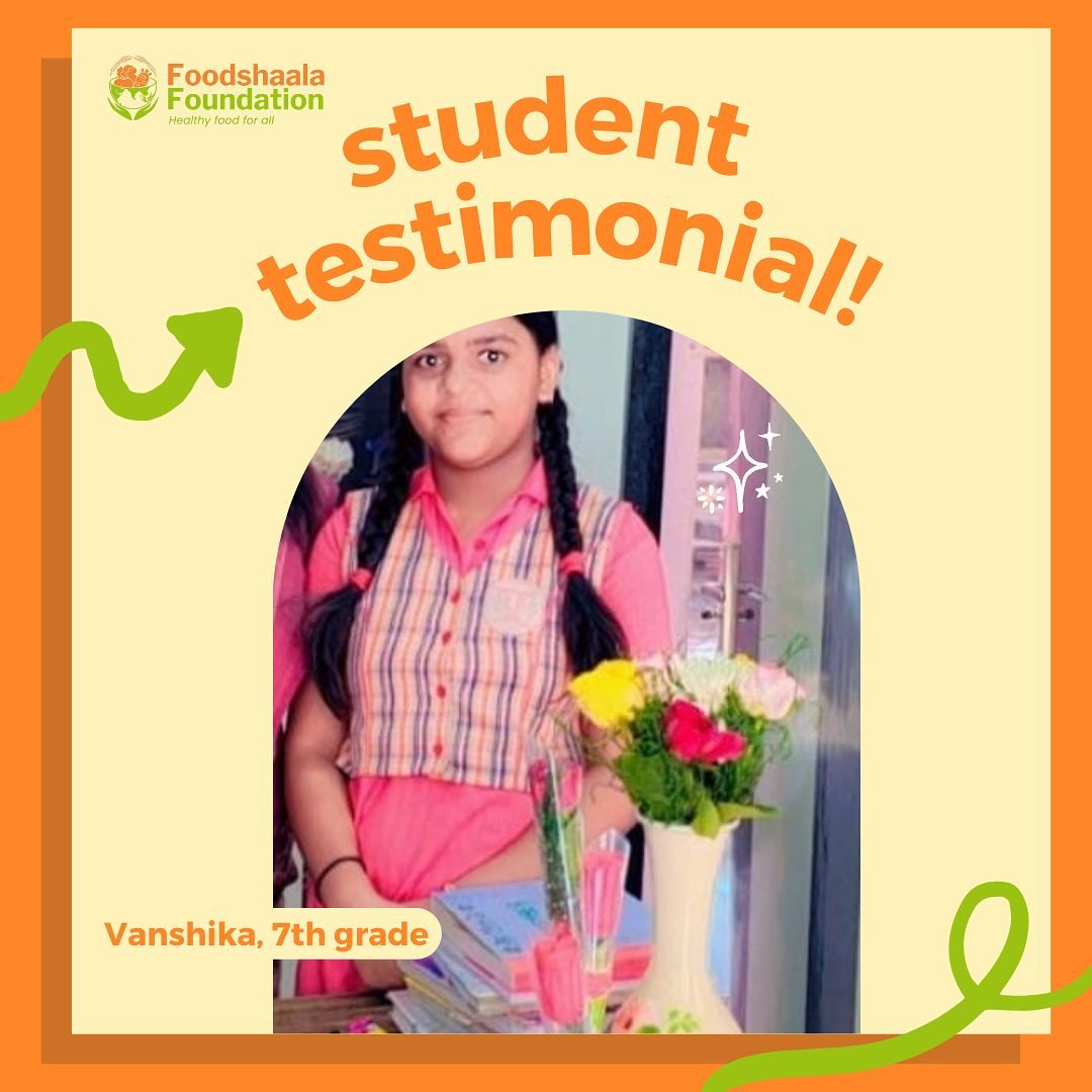 Feeding minds with the fundamentals of healthy eating!
We believe in nourishing both body and mind, which is why we’re dedicated to teaching young kids about the wonders of a healthy diet.
Today we are sharing the experience of one of our students from the Food Funda Tummy Tracker program, Vanshika from 7th grade.
To stay tuned with our activities and hear more such impact stories, subscribe to our newsletter: www.foodshaala.org
#Foodshaala #FoodFunda #TestimonialTuesday #FoodEducation #HealthyEating #Nutrition #GoodFood #BalancedDiet #HealthyMeals #impactstory