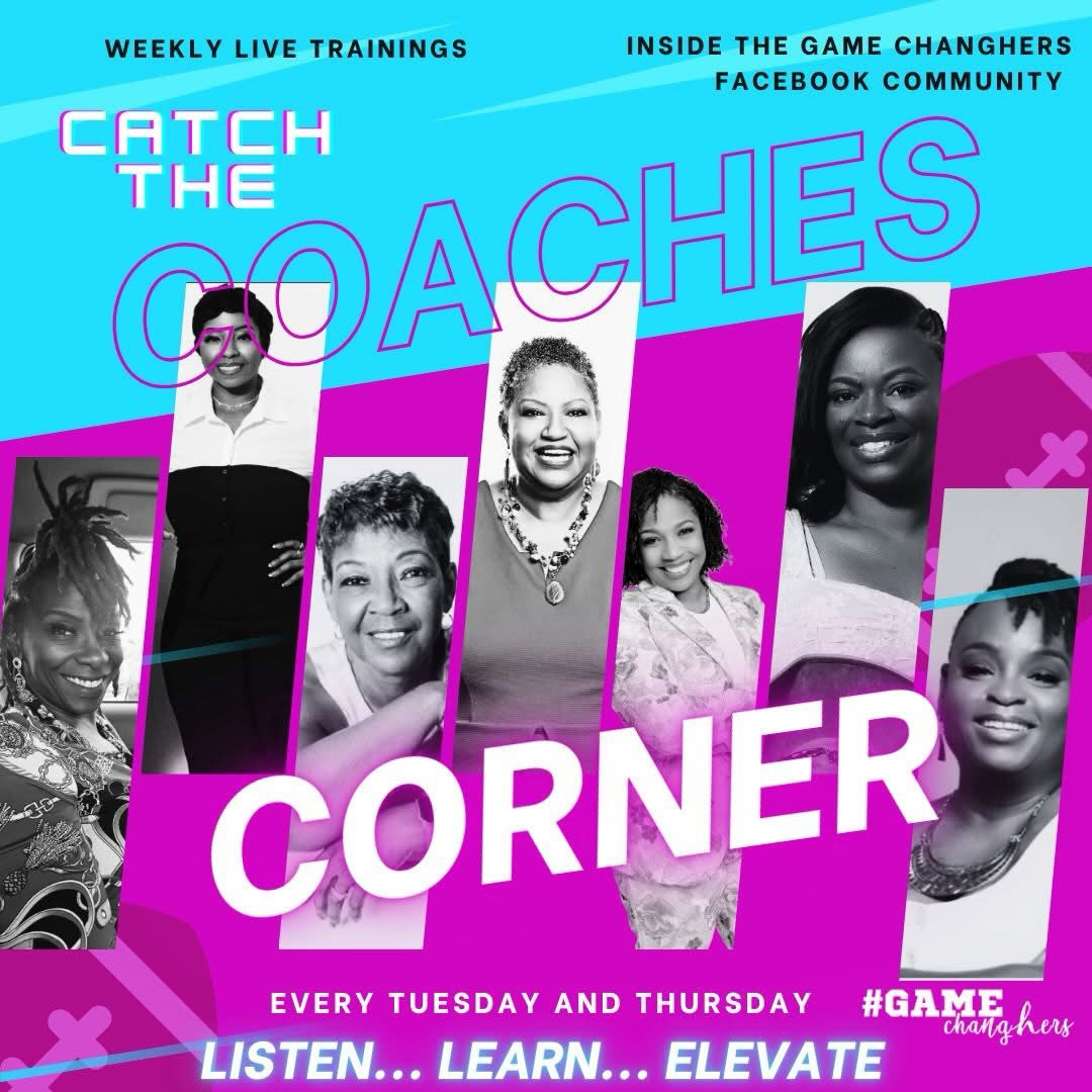 What a Great day!!! Happy Wednesday Game ChangHers! We’ve been moving right along Ladies!
Something powerful is happening inside The Game ChangHers Community.... it takes time to Build something BIGGER than YOU...but I am soooo Blessed and Grateful for THIS Season and for the Connections God has Surely sent my way! So Listen...
Our Coaches are stepping into their lanes.
And we’re officially launching “Coaches Corner” which will be Live Trainings inside our Facebook group.
So, This won’t just be “going Live.”
This will be strategy.
Clarity.
Business building.
Faith alignment.
Real conversations.
And Real Training from Coaches that are ready to help us Elevate + Grow in our Faith + Business + Life
If you’ve been watching from the outside…
It might be time to get in the room.
Stay tuned. 💜✝️🏈
#TheGameChangHers #CoachesCorner