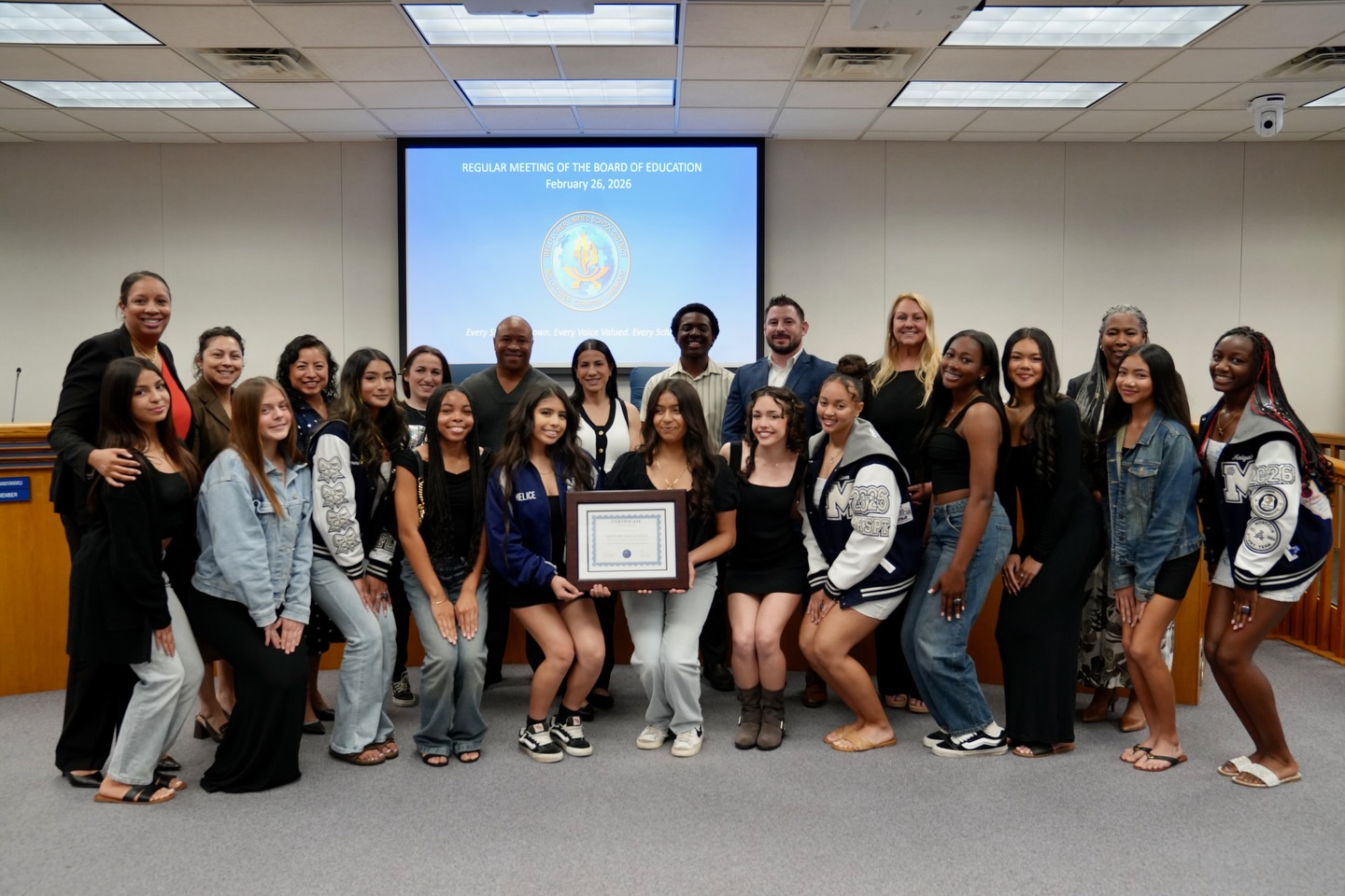 Back-to-back CIF champs. 🏆🏆
Proud to recognize Mayfair Cheer for making history and representing our community at the highest level.
Shoutout to the athletes, coaches, and staff for all the hard work and success!
#MayfairHigh #BellflowerUSD #Champions