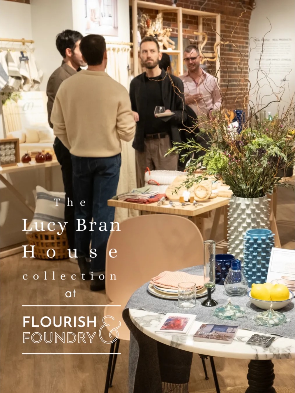 A little snow ❄️ couldn’t stop us from celebrating the launch of @lucybranhouse at @flourishfoundry!
THANK YOU to all who joined us!
This beautifully crafted collection of hosting and tabletop goods is fresh, warm, and invites you to gather.
Stop by @flourishfoundry to see (and buy) the collection!
📸: @ryan_stranz
-
#homedecor #artisanmade
