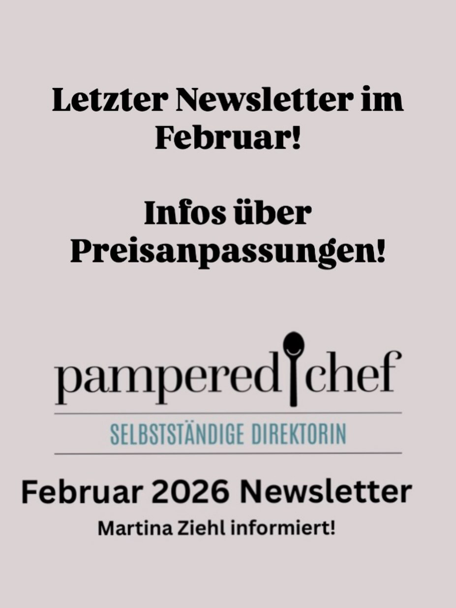 Kurz vor Monatswechsel eine letzte Information für den Februar 2026.
Hier den Newsletter lesen:
https://www.martinaziehl.de/so/9ePoOzjKE?languageTag=en