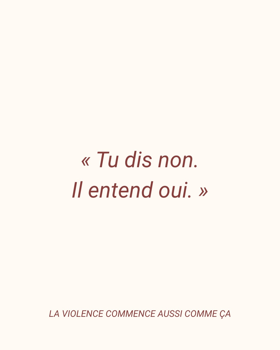 Tu dis non. Il entend oui.
On parle encore de zone grise, de malentendu.
Cliniquement et juridiquement, il n’y en a pas.
Un non peut être verbal ou corporel :
un corps qui se fige,
une voix qui se tait,
un regard qui se détourne.
Face à une menace, le système nerveux peut entrer en sidération ou en dissociation. Le silence et l’immobilité ne sont pas un consentement, mais des réponses de survie, décrites dans les travaux sur le trauma complexe.
Dans la plupart des cas, l’agresseur perçoit ce refus. Il continue.
Ce n’est pas une incompréhension. C’est un passage en force.
L’autre cesse alors d’être reconnu comme sujet. Le non devient un obstacle à contourner. À force, le corps anticipe : il se fige, se tait, cède sans consentir.
Puis vient la réécriture :
« Tu n’as rien dit. »
« Tu étais d’accord. »
L’absence de non n’est jamais un oui.
Le consentement est un accord libre, éclairé, réversible.
Tout le reste est une violence.
La violence commence aussi comme ça.
#santementale
#psychotrauma
