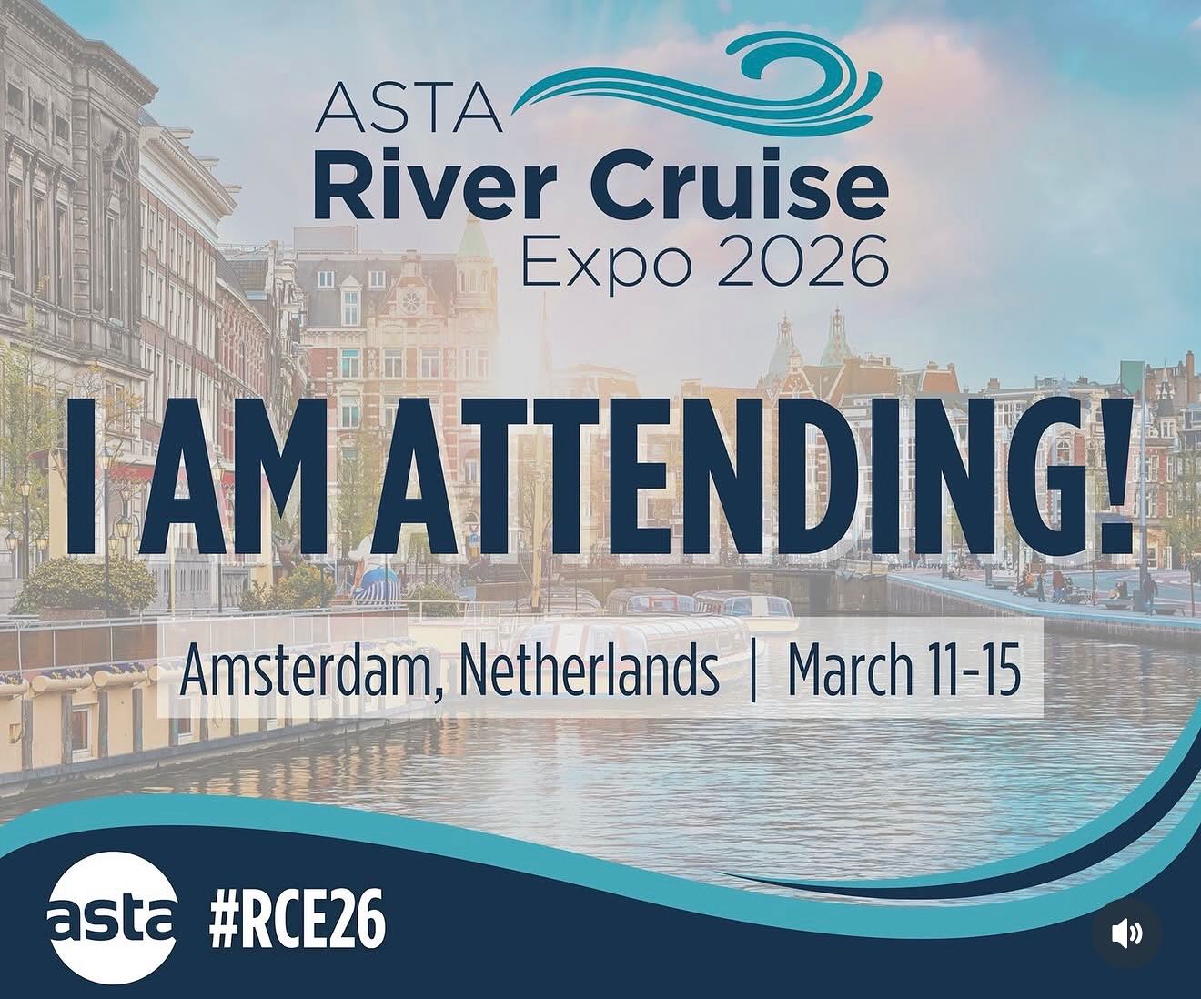 I am so excited to be attending the ASTA River Cruise Expo in Amsterdam this year! If you’ve ever wanted to take a river cruise let me know, I’d love to help you plan and book that! I will be getting so much valuable education and first hand experience on all the major river cruise lines. Let me know if you have questions! #RCE26