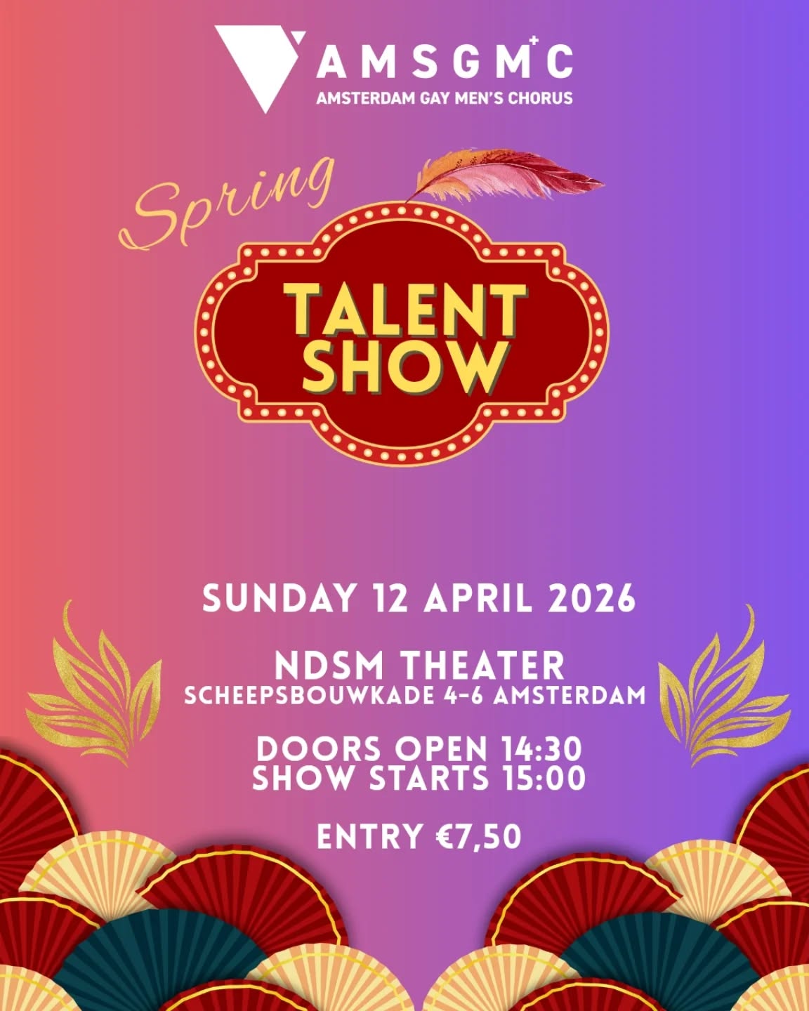 We're excited to announce our Spring Talent Show on Sunday 12 April! Our singers and dancers will step up onto the stage of the NDSM Theater to try something new, entertain you and compete for a place to perform in our 2026 summer show.
Everyone is welcome, so join us for an afternoon of guaranteed joy and gezelligheid!