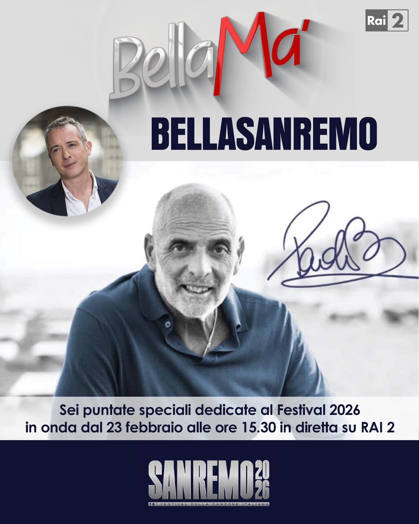 Dal 23 febbraio su RAI 2 dalle ore 15:30
#tv #management #rai #sanremo #brosiopaoloreal