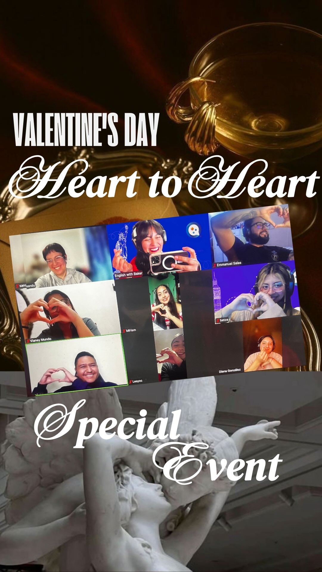 Así vivimos el mes del amor y la amistad en nuestro evento especial: Heart to Heart ❤️ en English with Baker💙🇬🇧✨
We talked, we laughed, we acted, we cringed (un poquito 😌) y sobre todo… hablamos inglés sin miedo.
Gracias por estar ahí y por compartir este espacio con personas que están viviendo el mismo proceso que tú. Crear, conectar y aprender junt@s fue increíble ✨�
No fue una clase, fue una experiencia, un espacio seguro para expresarnos y disfrutar el inglés de verdad.
Thank you for showing up con mente abierta y corazón valiente. We had a blast 💬💘
Así se VIVE el inglés en EWB ✨
¿También quieres formar parte de nuestros eventos y experiencias en inglés?
Stay tuned… 😉
#english #inglesonline #aprenderingles #speakenglish #englishwithbaker