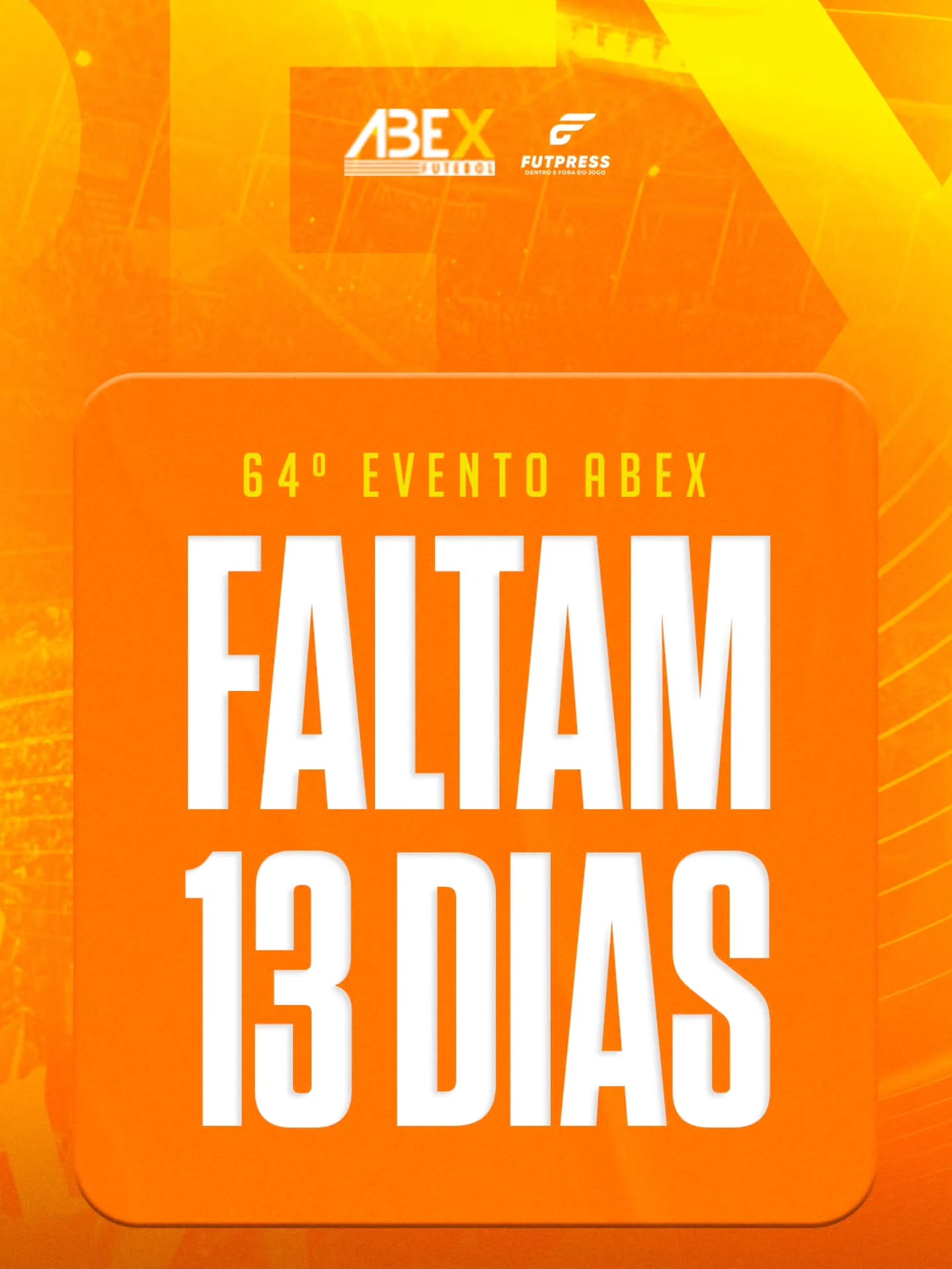 No próximo dia 16 de Março, a Abex realizará o 64° evento de sua história! 🔝
Como de praxe, nossos encontros (presenciais ou online) são uma essencial forma de networking e aprofundamento em temas importantes para o enriquecimento do nosso esporte.
Não fique fora dessa. 👀
Mande um direct e saiba como participar.
Nos vemos lá! 🔜⚽️