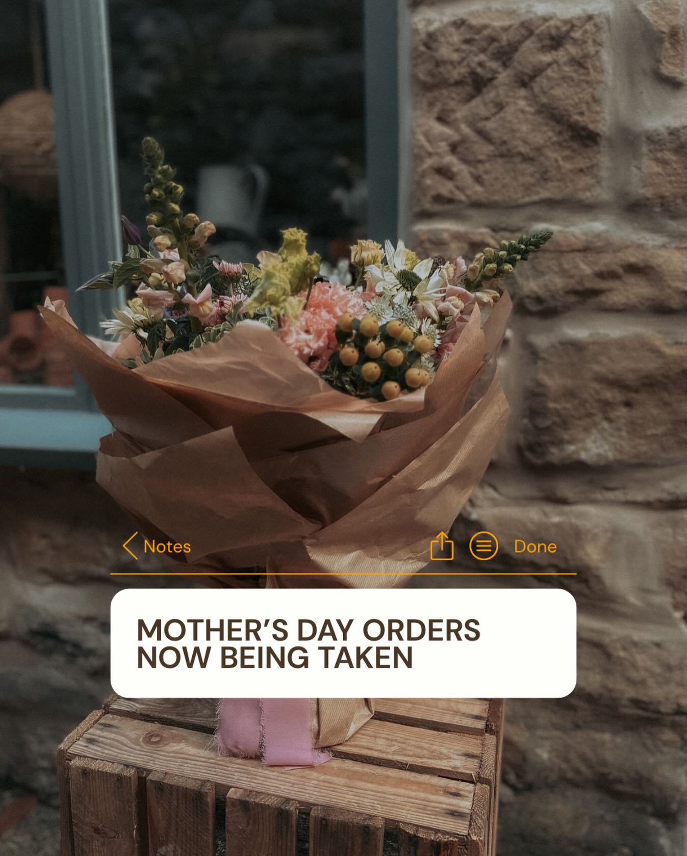 Our order books are now open for Mother’s Day. 💐
Delivery slots fill up fast so preordering is highly encouraged as we never want to disappoint.
Phone 07943137907 to order - don’t forget that we are also offering free delivery for any orders placed before 27th February.