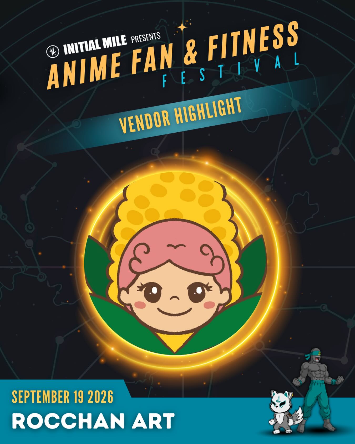 Welcoming Bay Area artist @rocchan.art to our second annual Anime Fan and Fitness Festival! Join us on Saturday September 19 to check out her nostalgia, original and modern day art work. #animefanandfitnessfestival #initialmile #animefestival #fitnessfestival #bayareaevents