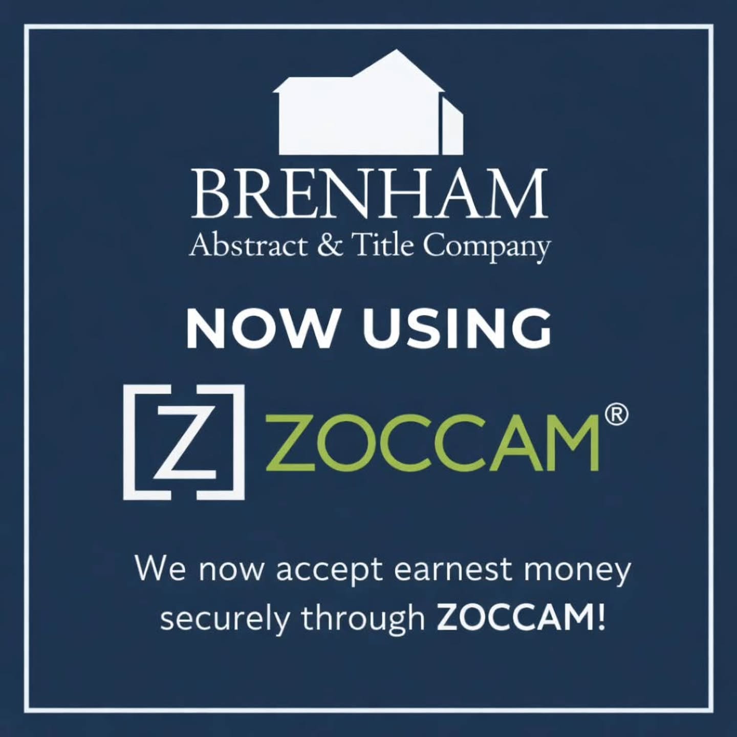 Exciting news! 👏🏻
We're now using Zoccam for earnest money deposits!
Faster. Secure. Convenient. 🤳
#TitleCompany #realestate #brenhamabstractandtitle