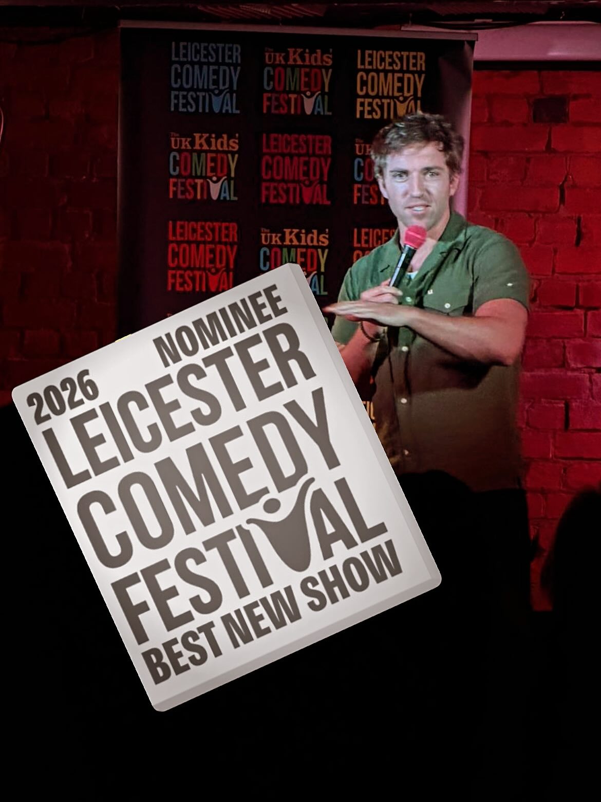 Sorry to momentarily steal the thunder from @tchalamet (I invited him to collab - come on Marty!*) But this is to officially announce that Russell Hicks is no longer f****ng around (though the third photo, does in fact feature much f****ng around).
Thank you @leicscomedyfest - my absolute favourite of the festivals for nominating my new show, which is being crafted in association with the @rickrubin (also invited) of comedy, mr @bentarget. I couldn’t be trying anything more different and it has been very hard, but in this moment, very rewarding.
A quick word about Leicester - it always feels like they judge completely unbiased, with an eye towards the comedy, whether your room was full or you struggled to fill it with more than 6 people, 4 of whom were judges, which was the case with me the first time I got nominated waaaaay back in the year never you mind.
We absolutely have to make sure they get a sponsor for next year, so we can have a proper awards ceremony again. Congrats to all the nominees, and thank you to the @bigdiff_venue staff for making it run so smooth on the night.
This means a lot to me always, and I’m so happy to be apart of it. Long live the Leicester Comedy Festival.
As always, thanks to @an_actress_abroad for, well, all of it.
*no offence Tim, the film was good. But, there will only ever be one Marty, and that’s McFly.
#leicestercomedyfestival2026 #nominated