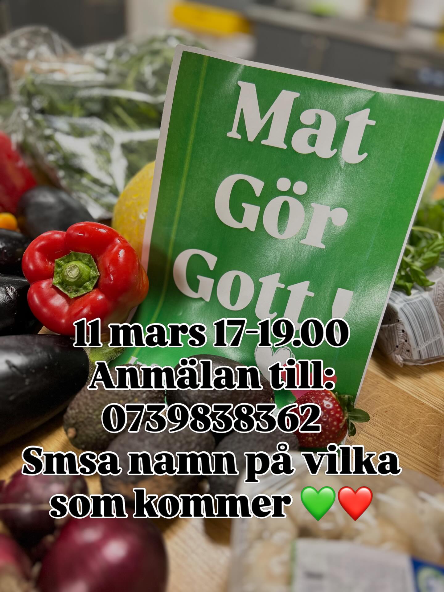 Var med och skapa måltider av matsvinn!
Vi använder råvaror från Lidl och ICA i Bro.
📆 Nästa tillfälle 11/3
⏰ 17-19.00 insläpp från 16.50
📍 Broskolan Bro centrum
Anmälan: SMSa namn på vilka som kommer och du får bekräftelse på SMS.
Välkomna!
#matsvinn #matvinn #klimatsmart #bättretillsammans
#tillsammansförbro