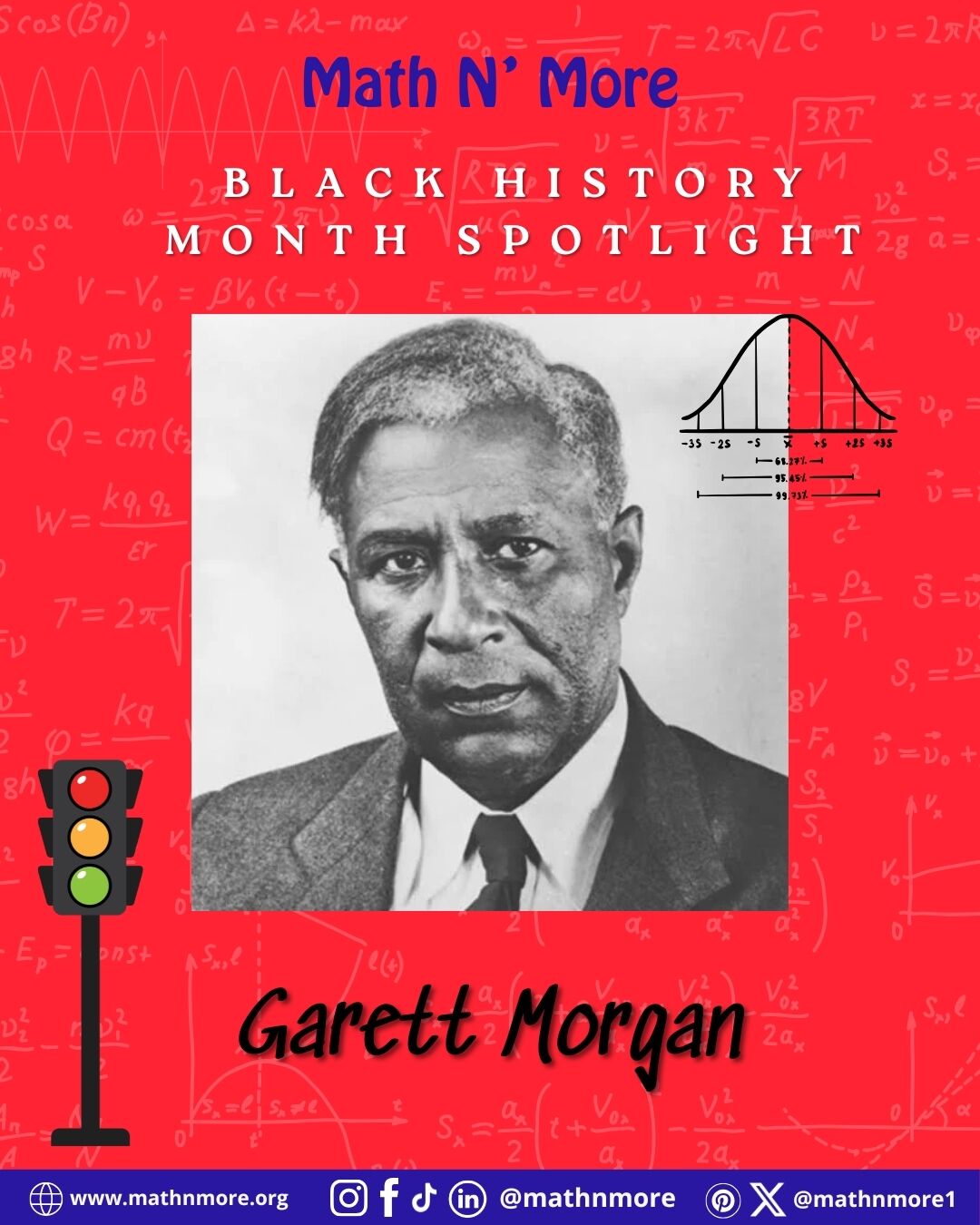 🚦✨ Black History Month Spotlight: Garrett Morgan
Inventor of the three-position traffic signal, Garrett Morgan transformed street safety and inspired generations.
His work highlights problem-solving and pattern recognition — fundamental math and engineering skills.
#BlackHistoryMonth #GarrettMorgan #STEMPioneers #BlackInventors #MathInRealLife #MathIsLife #MathNMore