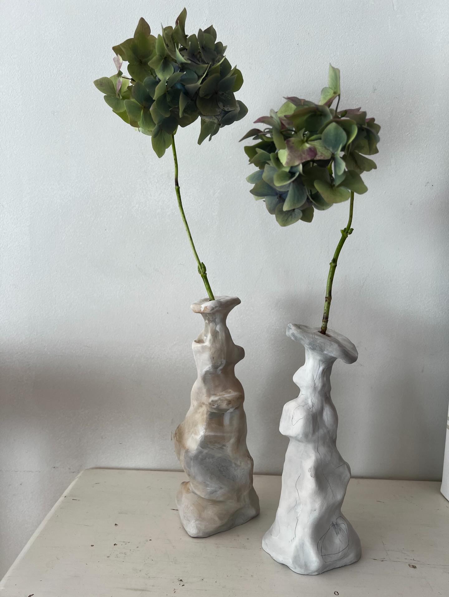 New clay vases 🤍🤍🤍#handbuiltvases #nzart #clay #nzartists