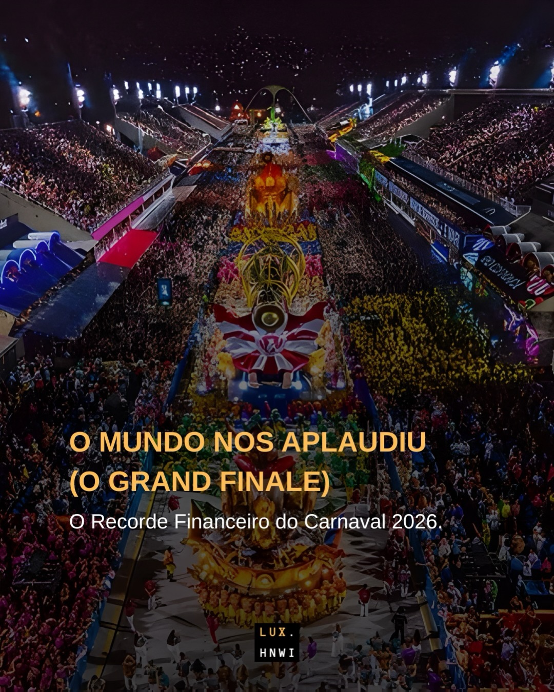 O MUNDO NOS APLAUDIU. 📊🍾
A música parou. As luzes da passarela se apagaram. Chegou a hora de abrirmos as planilhas financeiras e fecharmos o caixa do nosso “13º mês econômico”.
Com este 6º dossiê, a LuxHNWI encerra oficialmente a nossa Série Documental sobre o Business of Luxury no Carnaval brasileiro.
Ao longo dos últimos artigos, nós decodificamos a guerra de exibição das grifes de Alta-Costura (Front Stage) e a engenharia dos hotéis-fortaleza (Backstage). Mas, para um Conselho de Administração (Board of Directors), a cultura é apenas o veículo; a injeção de liquidez é o destino final.
Neste Grand Finale, destrinchamos a Matemática dos R$ 18,6 Bilhões.
Mapeamos a “Wall Street dos Camarotes”, detalhando como os Mega-Camarotes provisórios geram fortunas vendendo Lounges B2B de meio milhão de reais, funcionando como terminais de negócios institucionais a portas fechadas. E provamos que o Custo de Aquisição da Invisibilidade para o Indivíduo de Altíssimo Patrimônio (UHNWI) é letal: um casal pode desembolsar mais de R$ 1.5 Milhão para consumir o feriado a bordo de helicópteros e suítes presidenciais operadas sob rígido Yield Management.
O Brasil provou ter o maior Walled Garden de entretenimento do Hemisfério Sul. O mercado nos rentabilizou, as marcas faturaram e o mundo inteiro levantou para nos aplaudir.
A auditoria está oficialmente concluída. 🥂
🔗 Acesse o link na bio para ler a última linha do nosso balanço corporativo: “O Código Real: A Matemática de R$ 18 Bilhões do Carnaval de Luxo”.
#LuxonoCarnaval #BusinessOfLuxury #Carnaval #UHNWI #MarketIntelligence