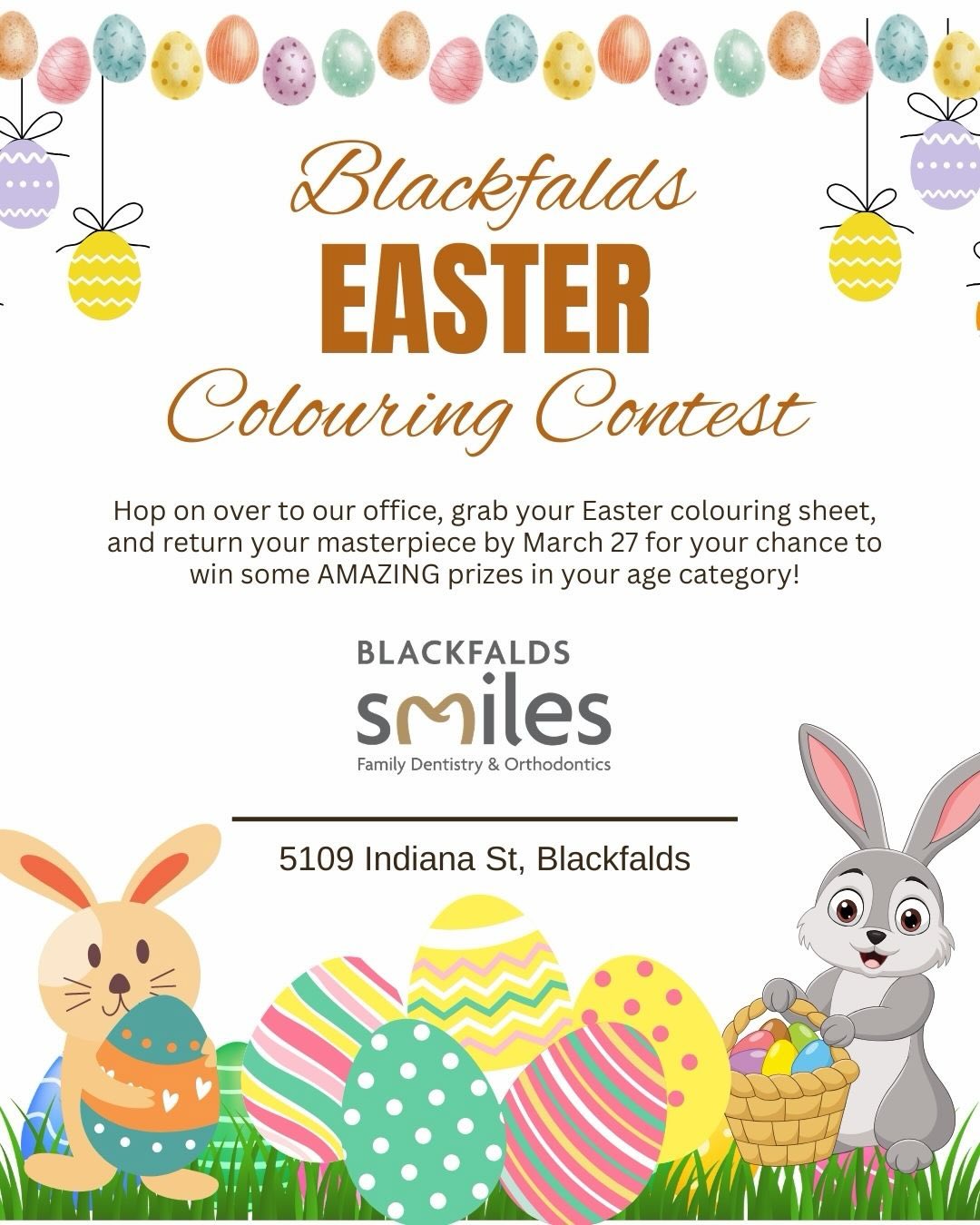 ๐ COLOURING CONTEST IS BACK, BLACKFALDS! ๐
You loved it last yearโฆ so we had to bring it back ๐
Dust off those markers. Sharpen those crayons. Channel your inner Picasso. ๐๏ธโจ
Our Easter Colouring Contest is officially ON! ๐ฐ๐ธ
Hop on over to our office, grab your Easter colouring sheet, and return your masterpiece by March 27th for your chance to win some AMAZING prizes in your age category!
๐ Winners will be announced April 6th, just in time for some Easter excitement!
๐ Adults 16+
๐ฅ 1st โ $100 Hitching Post gift card + $100 Safari Spa gift card
๐ฅ 2nd โ Galaxy Cinemas movie night for 2
๐ฅ 3rd โ $20 Starbucks gift card
๐ Teens 9โ15
๐ฅ 1st โ $100 Boardwalk gift card
๐ฅ 2nd โ Galaxy Cinemas movie night for 2
๐ฅ 3rd โ $20 Starbucks gift card
๐ Youth 5โ8
๐ฅ 1st โ $110 Kraay Family Farms gift card
๐ฅ 2nd โ Galaxy Cinemas childrenโs pass
๐ฅ 3rd โ $20 Starbucks gift card
๐ Child 0โ4
๐ฅ 1st โ Yoto Mini
๐ฅ 2nd โ Galaxy Cinemas childrenโs pass
๐ฅ 3rd โ Easter goodie basket
Whether youโre 3 or 93, we want to see your creativity! ๐จ
Colour outside the lines. Add glitter. Go wild.
Letโs make our office walls the most colourful place in town again this Easter ๐ฃ๐
Tag a friend who needs to enter ๐