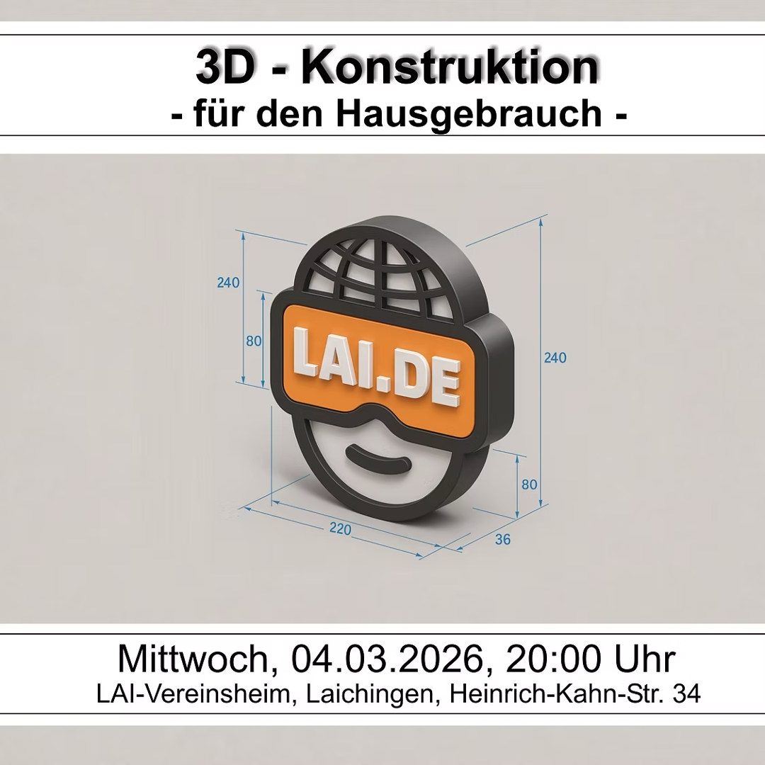 Diesen Mittwoch wird es spannend. Wir erstellen unsere eigenen 3D-Objekte (z.B. für den 3D-Druck).
Wir zeigen: eine Einführung in #TinkerCAD, #Fusion360 und geben Anregungen zu einfachen #3D Generatoren.
Wie immer.. kostenfrei:
📆 Mittwoch 4.3.26
⏰ ab 20:00 Uhr
📍 im Vereinsheim von LAI
#laichingen #3dkonstruktion #cad #ausbildung #weiterbildung
