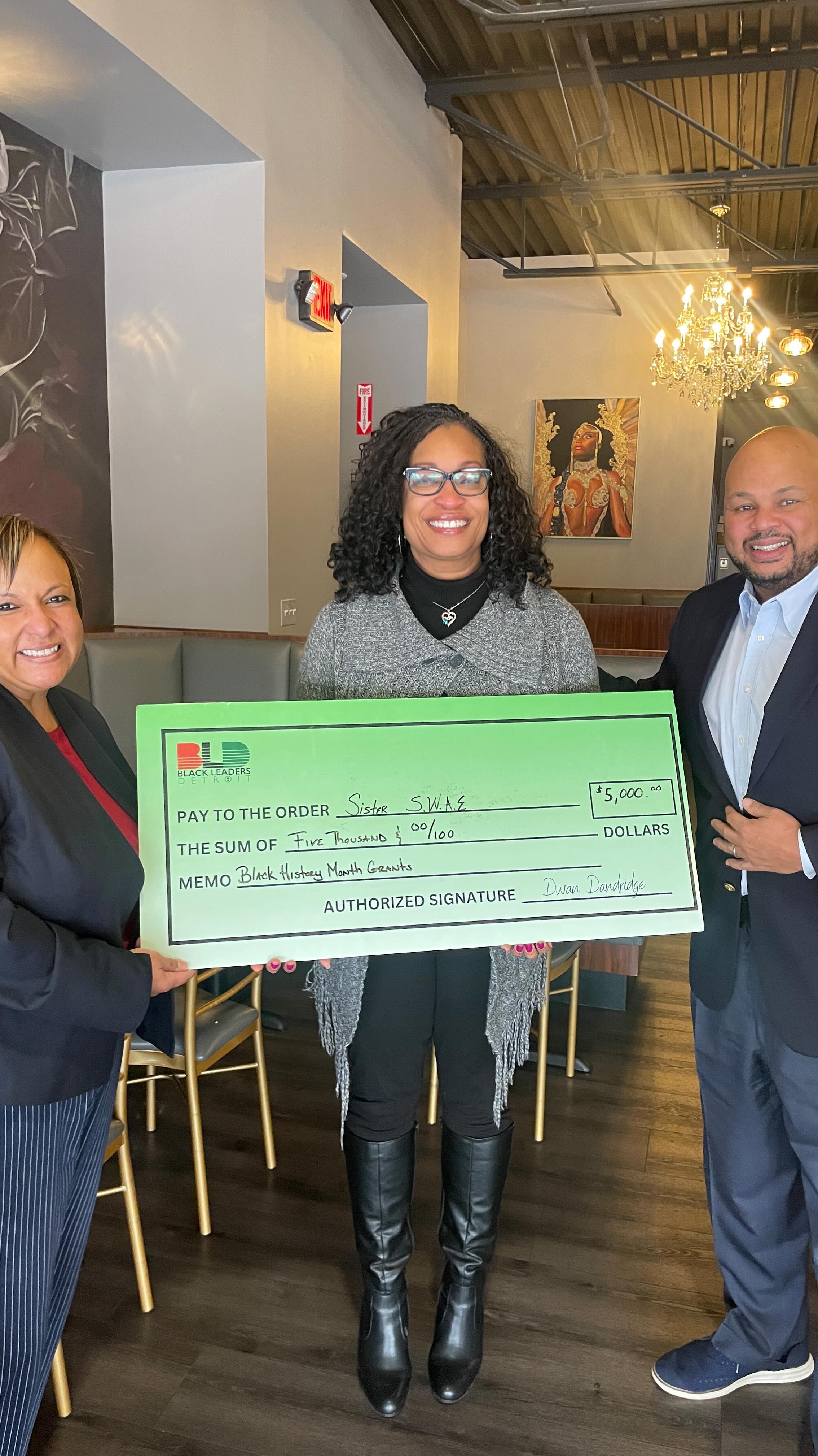 Black History Month Grant Giveaway in motion 💰✊🏾
Today we’re honored to recognize Sister S.W.A.E. as one of our Black History Month grant recipients.
This month is about pouring back into the organizations that pour into our community. Through collective giving, our members are helping fuel programs that empower, uplift, and create lasting impact across Detroit.
Ready to be part of the impact? Join Black Leaders Detroit for just $1 a week and help fund the next nonprofit making a difference.
#BlackHistoryMonth #BlackLeadersDetroit #DetroitNonprofits #CommunityImpact