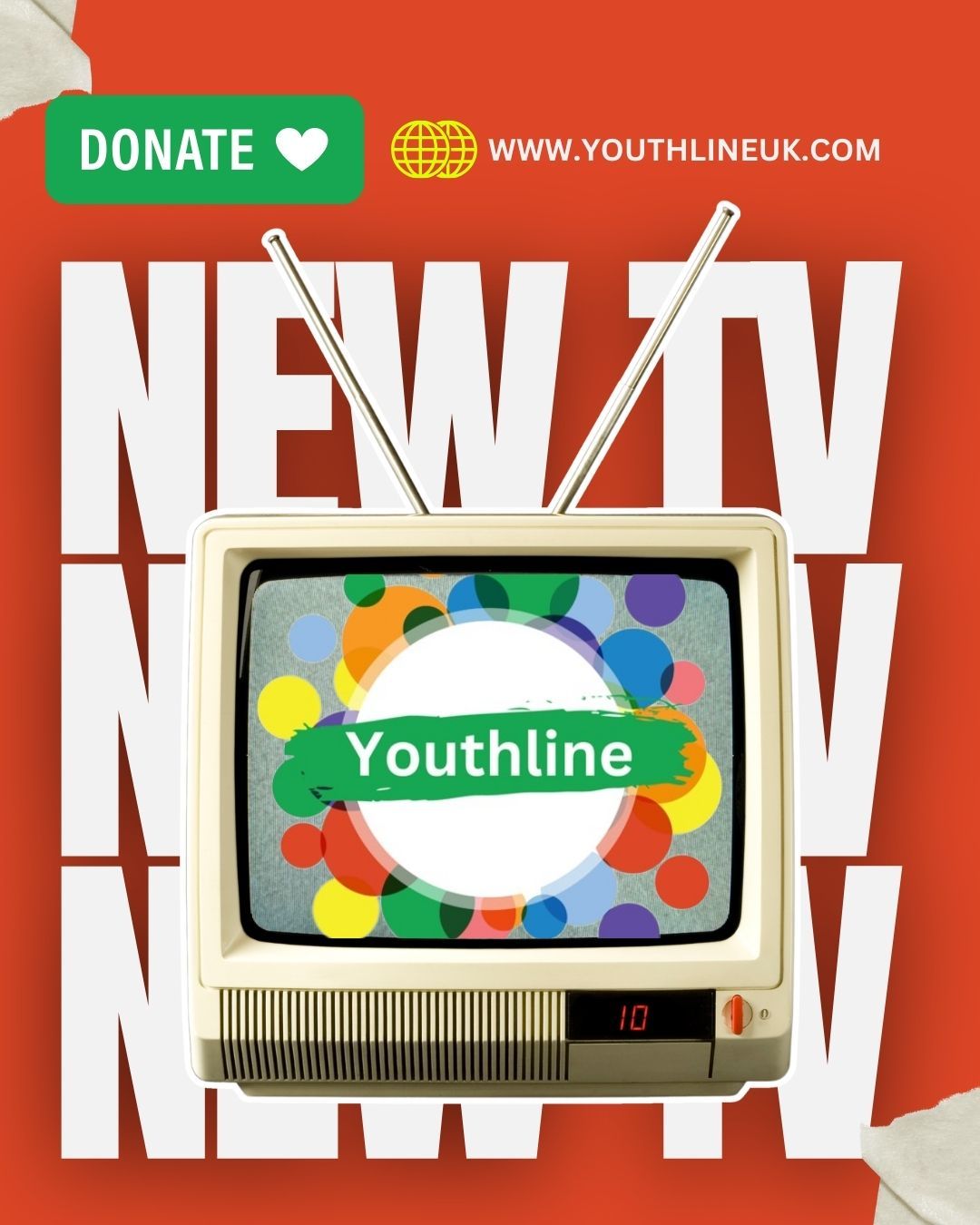 📺 Can You Help Youthline?
We are looking for a donated TV (32 inch or larger) with a USB port to use in our waiting area (not quite as old as the one in the graphic!)
We would love to use it to share:
• Information about Youthline
• Mental health resources
• Upcoming events and fundraising
• Ways to access support
If you have a TV in good working order that you no longer need, we would be incredibly grateful. It will help us create a more informative and welcoming space for the young people and families who visit us 💚
Please send us a message or email collette@youthlineuk.com if you can help.
Thank you for supporting Youthline.
#charitydonation