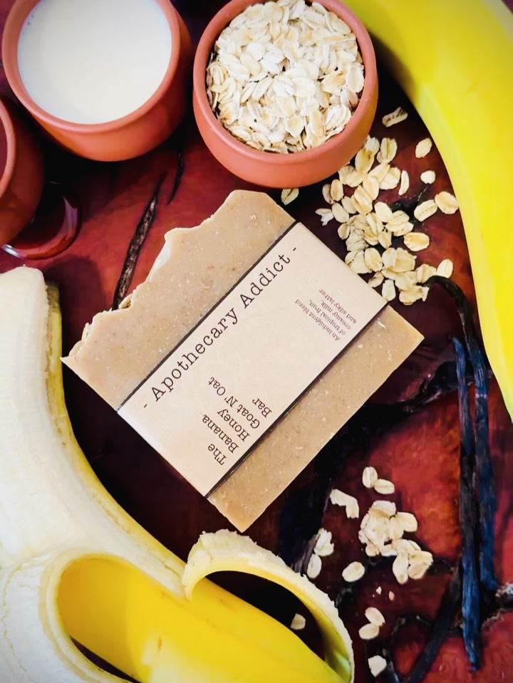 🍌🌿 Today’s Feature: The Banana Honey Goat N’ Oat Premium Soap Bar from @apothecary.addict 🌿🍯
✨ An indulgent study in nourishment, silkiness, and tropical warmth. Crafted with real organic banana purée — prepared by hand — this composition celebrates the fruit’s natural sweetness, softness, and skin-loving richness.
Bananas, long revered as a symbol of sun-drenched abundance, lend a gentle creaminess and subtle glow to the bathing ritual.
▲ △ ▴
Created within a luxuriously conditioning base of extra virgin olive oil, unrefined coconut and sunflower oils, raw shea butter, castor oil, and raw beeswax.
Fresh goat’s milk and colloidal oats provide soothing comfort and delicate exfoliation, while ✨cruelty-free✨ tussah silk enhances the lather — lending a velvety, silken glide across the skin. 🌿🐛🚫🐇❤️
A dense, creamy lather designed to cleanse gently while enveloping the senses.
🍃 Scented exclusively from pure botanical aromatics:
• Sweet orange, litsea cubeba, benzoin resin, ylang ylang, amyris, and nutmeg — chosen not to overpower, but to softly illuminate the warm, joyous character of ripe banana.
Soft. Creamy. Silken.
A bathing ritual of comfort, texture, and gently exotic warmth.
▲ Crafted with real banana purée — never synthetic fragrance.
▲ Seasonal Offering
Enjoy 10% off through the end of February
Use code: WINTERSEND10
🍌🍯✨
#ApothecaryAddict
#ArtisanSoap
#BotanicalSkincare