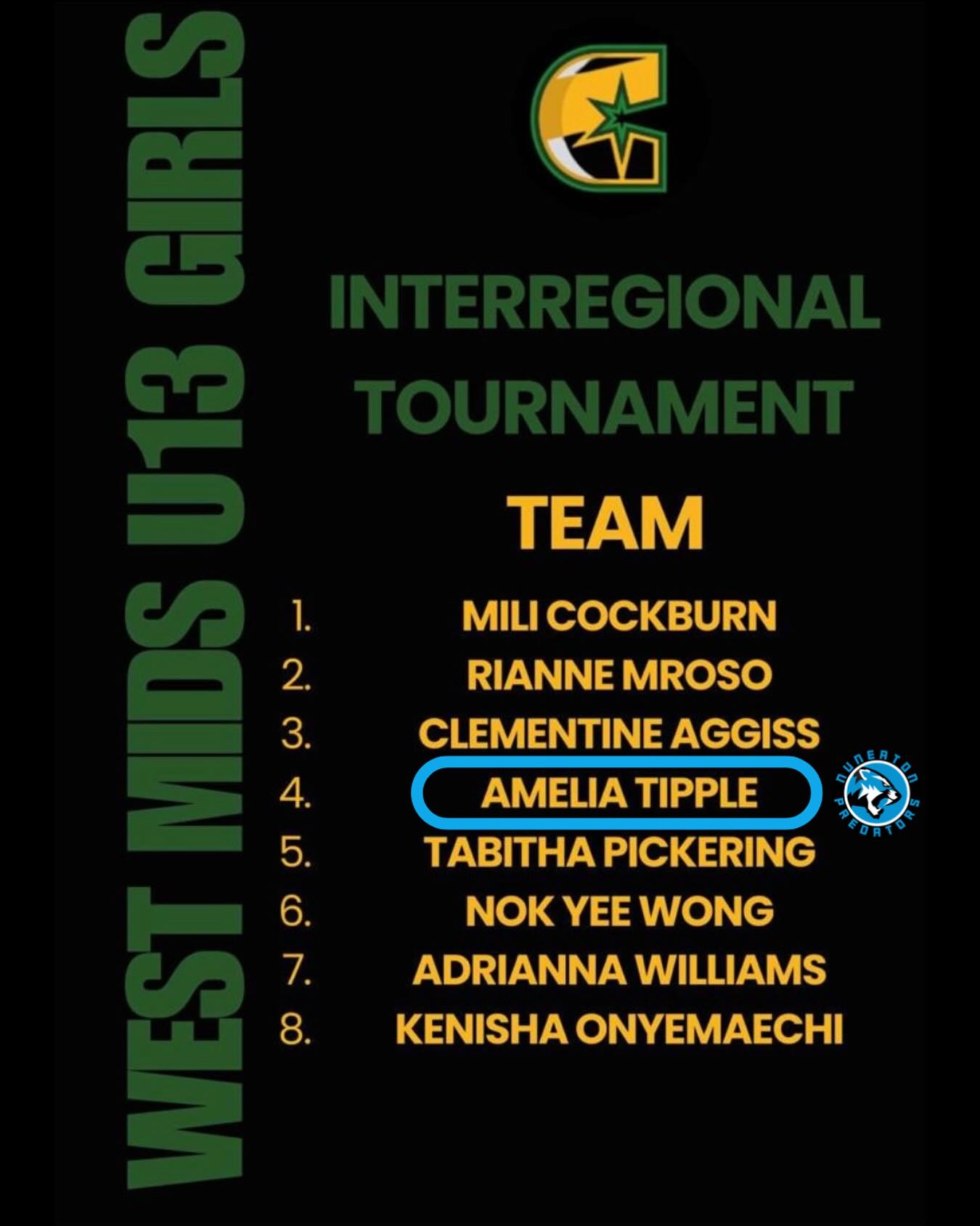 Congratulations to Amelia for being selected in the U13s West Midlands team for this last weekends @bballengland interregional competition. Well done Amelia 👏👏
#letsgopreds #partofthepride #thisgirlcan #femaleballers #westmidlandsbasketball