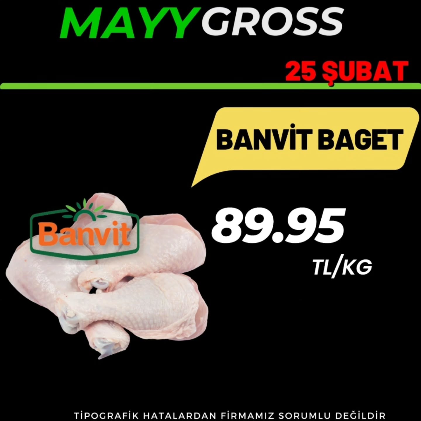 🎉 25-27 Şubat Özel İndirim Günleri!
En taze ürünler, en uygun fiyatlarla burada!
Bu fırsatları kaçırmayın 😉 MayyGross’a davetlisiniz.”#kırşehir #kaman #manav #mucur#takipci