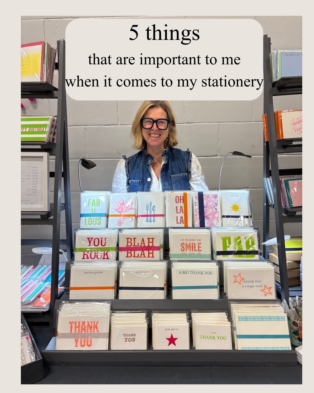 When I founded Spritzblue in 2015, there were five things that were really important to me. And over ten years later, they still are.
1. A thank you is such a simple thing. Even for the smallest thing.
2. A simple design is always best.
3. Big and bold colours every time.
4. Take the time to write - especially when someone has gone to a big effort, been kind or generous.
5. I handprint everything in my studio, and all my card is fully sustainable.
And that’s it!