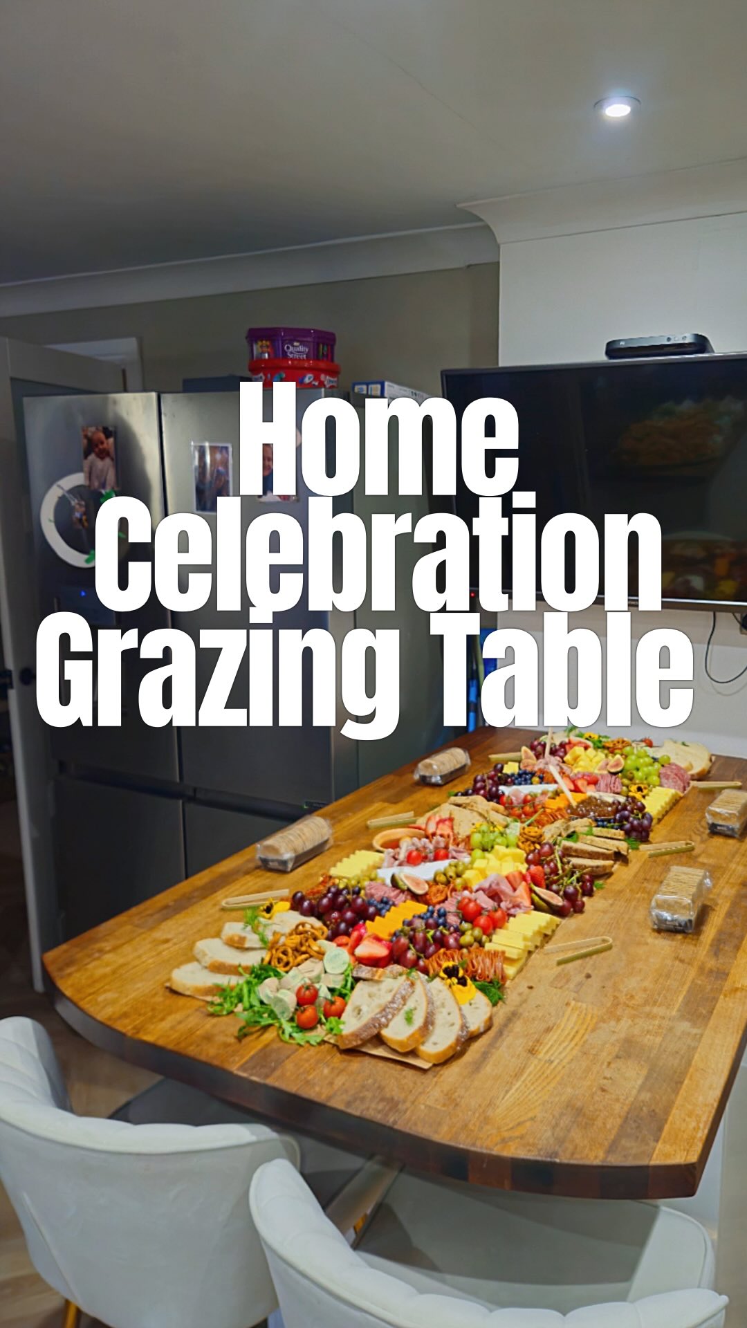 Flat Grazing Table + Deli Platters for a home celebration ✨