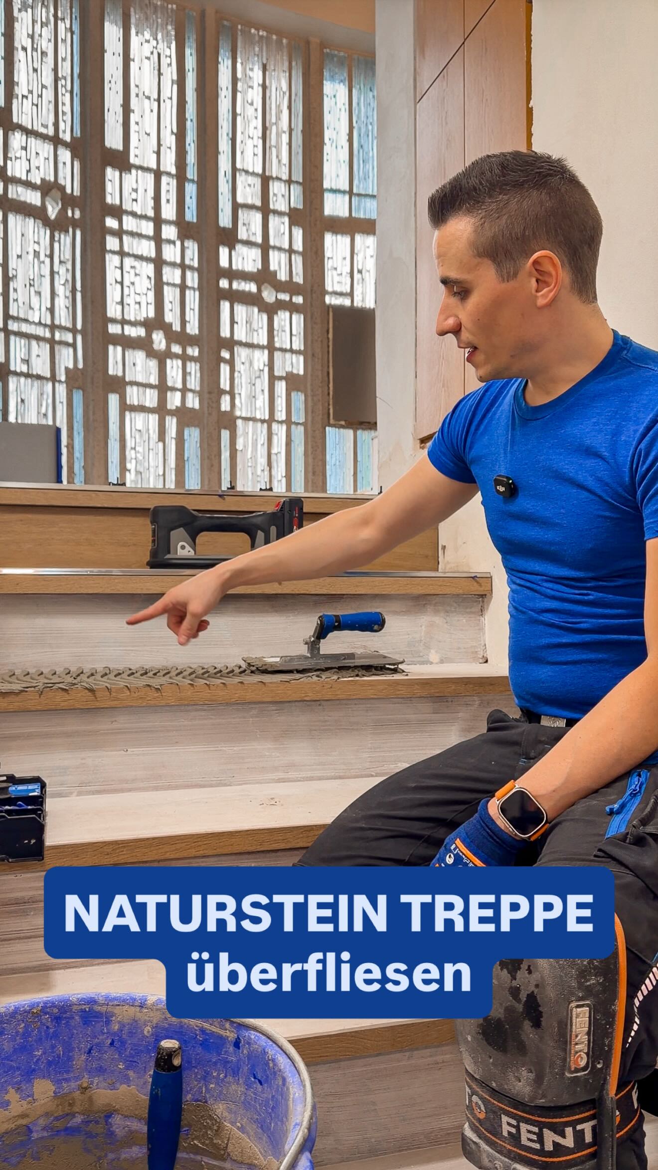 Alte Natursteintreppe mit neuen Fliesen in Holzoptik überfliesen
#erklärvideo #fliesen #sanierung