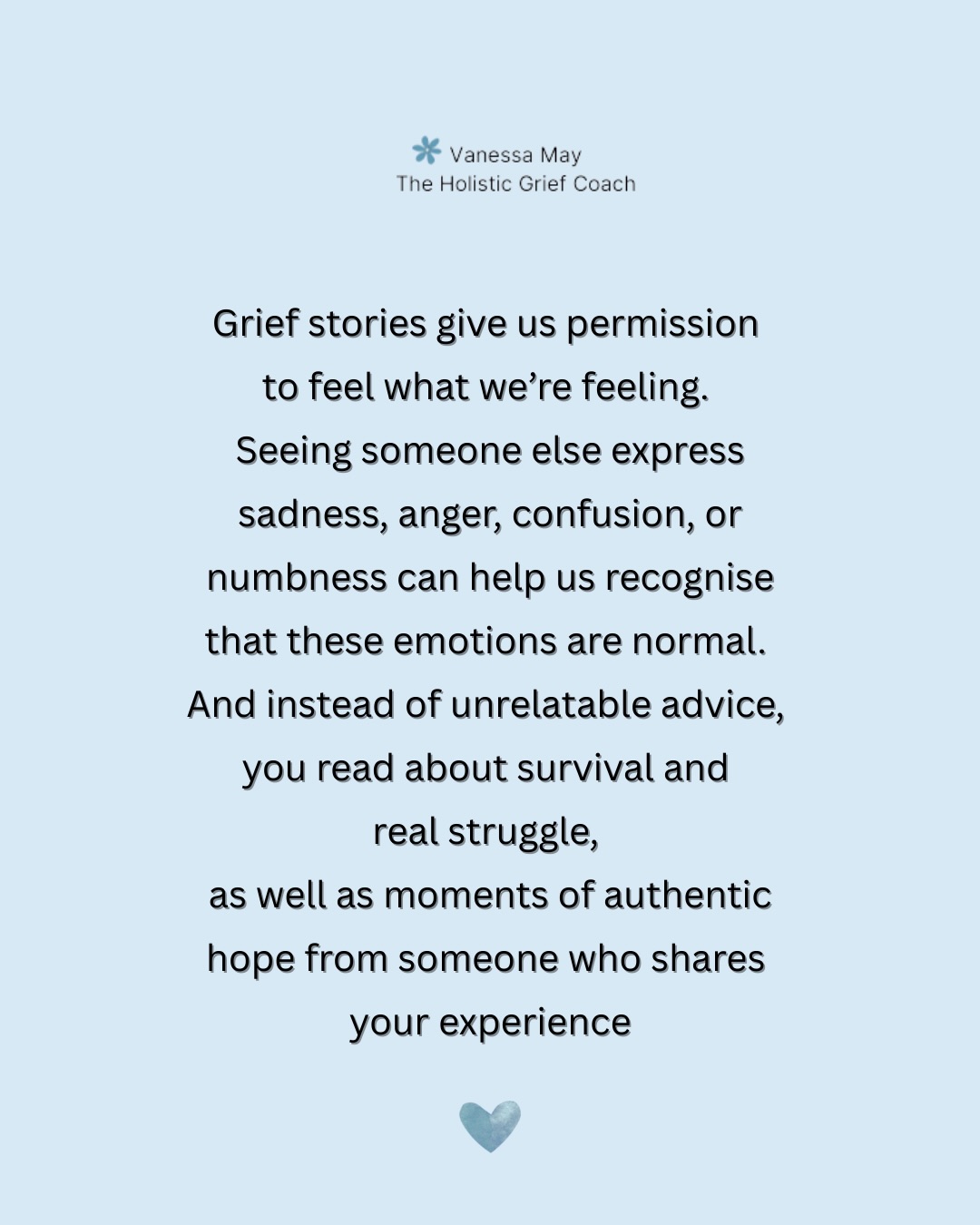 Reading about someone else’s experience of grief and trauma was so helpful to me after the loss of my son. I now hope to offer support to others with my own books. Grief stories help us to normalise all the emotions we’re experiencing. We don’t want to hear grief advice for our type of loss from someone who hasn’t first hand experience of what we’re going through. When I hear from a bereaved parent or a widow who has read one of my books (as I did today), it means so much to me when they say I’ve helped them. Knowing this also helps me 🩶
When Grief Takes Everything: A Survival Guide to Devastating Loss by Vanessa May
Love Untethered: How to live when your child dies by Vanessa May
Available from Amazon and The Compassionate Friends bookshop and library
Please share, save, like or follow 🤍🕊️
.
#griefbooks #bereavedparent #widow #griefsupport