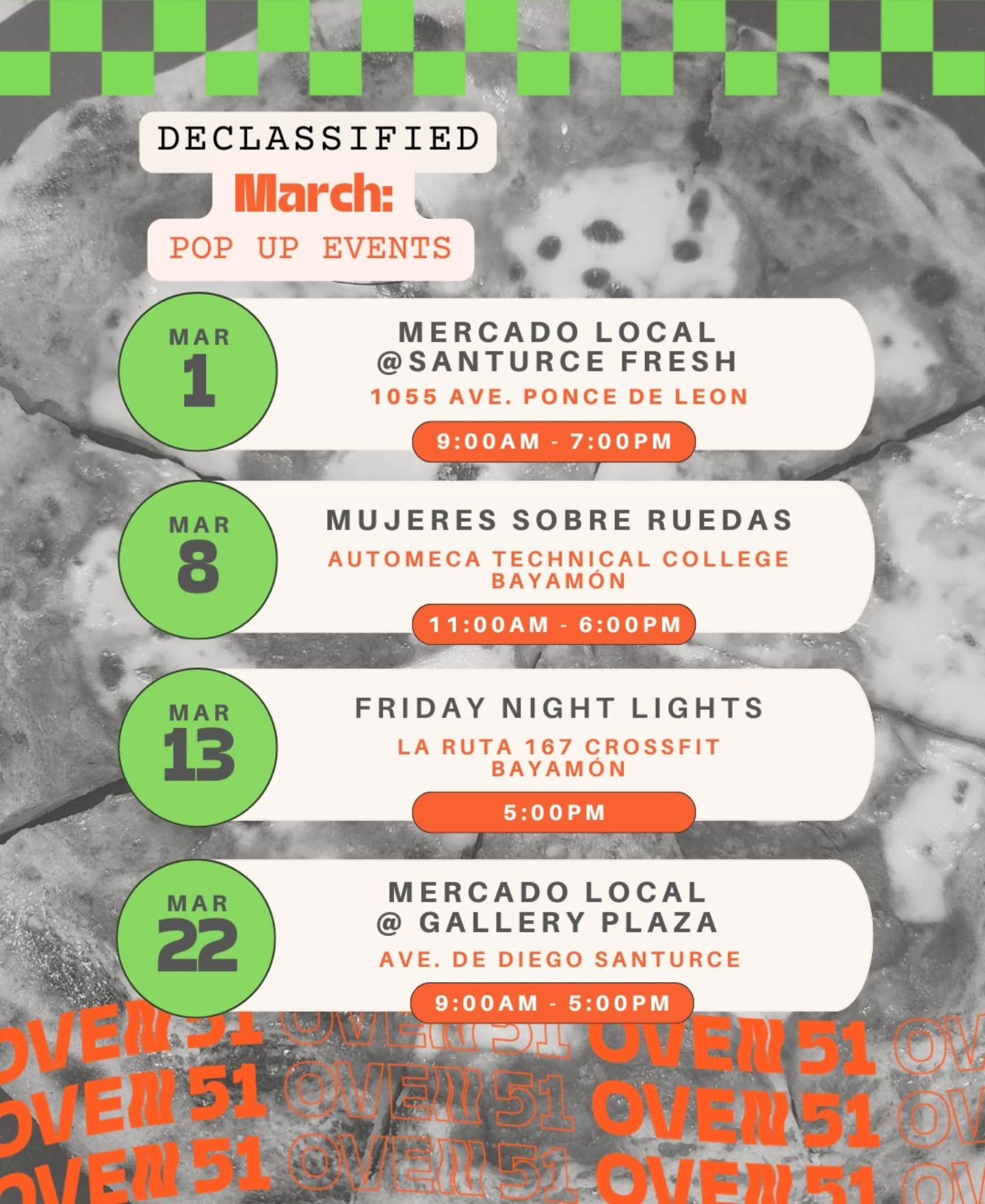 ¡Estamos ready para Marzo!
🛸🍕💜
#popups #pizzas #puertorico #oven51pr