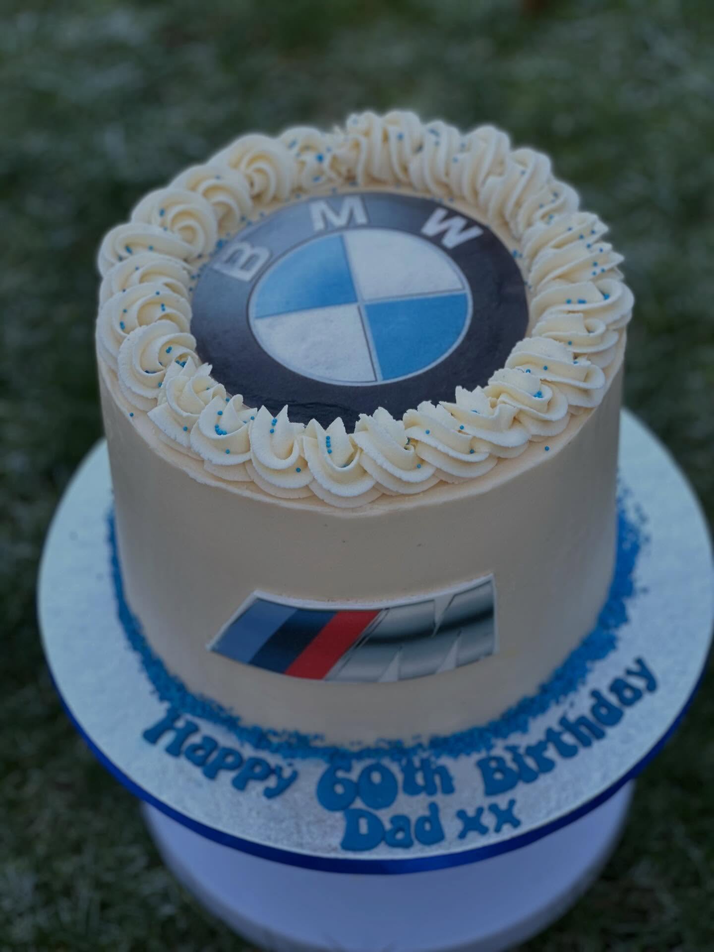 What a milestone! Celebrating 60 years in style with a BMW cake #bmwcake #60thbirthdaycake #sayitwithcake #bespokecakes #birthdaycake