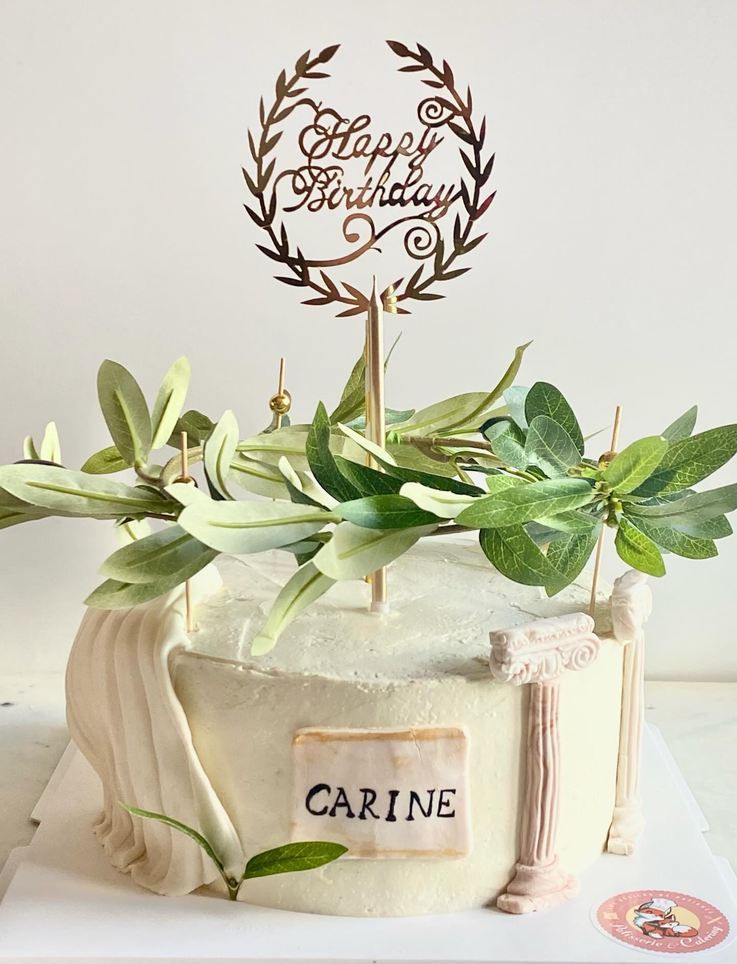 ✨ Timeless elegance for a special celebration
A bespoke birthday cake inspired by antique architecture and Mediterranean gardens 🌿
Soft ivory tones, delicate olive branches and refined details — designed to celebrate with grace and simplicity.
Because some cakes are not about trends, but about atmosphere, emotion and shared moments.
Happy belated Birthday Carine 🤍
🇫🇷 French artisanal pastry — handmade in Hong Kong
#CustomCakeHK
#HongKongCakes
#FrenchPatisserieHK
#LuxuryCakeHK
#BespokeCakeHK