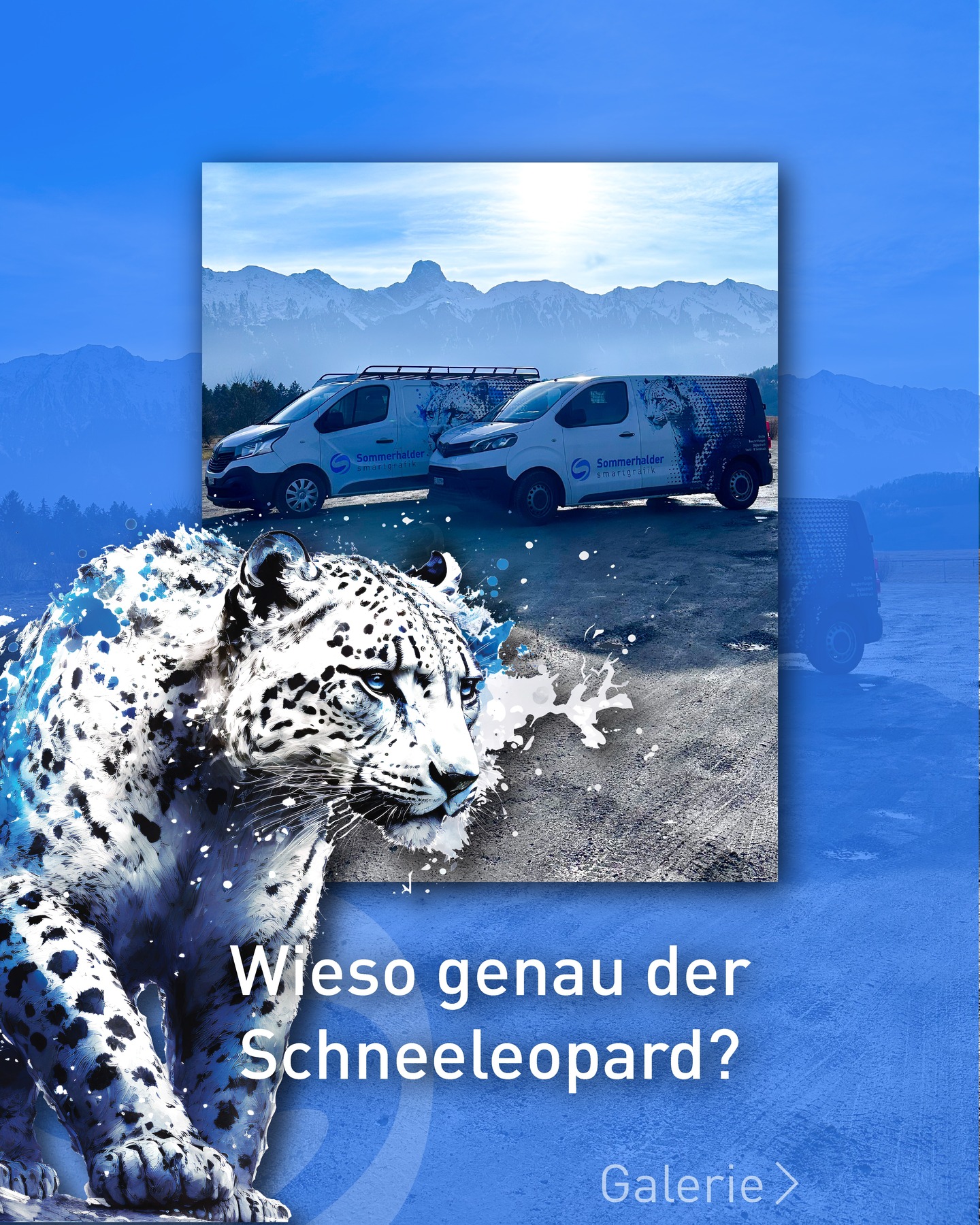Ihr fragt euch sicher, warum wir ausgerechnet den Schneeleoparden für unsere Beschriftungen gewählt haben.
In diesem Post erfahrt Ihr mehr darüber ;)
—————————
#beschriftung #marketing #werbung #firmenbeschriftung #schneeleopard #naturverbunden #thun #berneroberland