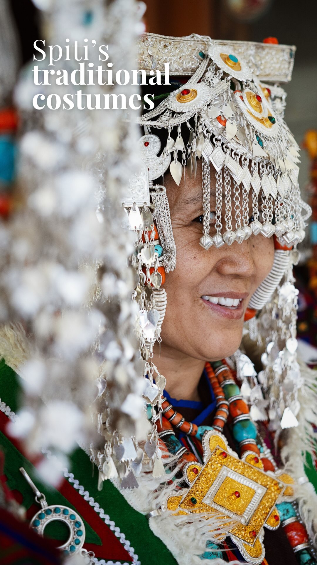 A glimpse into the complex and diverse world of Spiti’s traditional costumes
At the Kungri Monastery, the women of Spiti Valley gathered to welcome a sacred Buddhist statue, wearing their finest ceremonial attire. These outfits, where silver and turquoise dominate, are a profound symbol of Spitian identity.
From the iconic Pherakh headpiece to the intricate Dikra, these garments are heirlooms passed from mothers to daughters. Though modern life has changed daily wear, there is an immense pride in preserving this legacy.
Special thanks to our guide @the_mountian_soul_spiti for translation 🙏🏼
#spitilife #buddhistculture #heritageindia #spitivalley #himachalpradesh