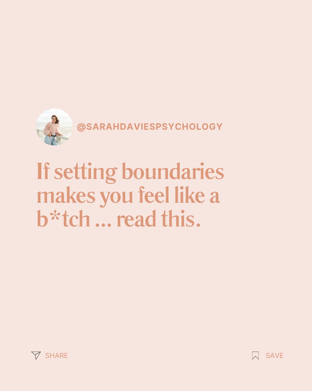 If setting boundaries makes you feel like a b*tch… you’re not alone.
So many capable women in business tell me that the hardest part isn’t knowing they need boundaries.
It’s tolerating the guilt that follows.
You say "no".
You leave earlier.
You stop over-functioning.
You protect white space.
And suddenly you feel selfish.
Difficult.
Too much.
Then other people react.
Not because you’re wrong.
But because they were used to the version of you who over-accommodated.
When you change, the system responds.
That discomfort doesn’t mean you’re aggressive.
It doesn’t mean you’re cold.
It doesn’t mean you’re becoming someone you don’t recognise.
It means you’re building a new skill.
Assertiveness is not aggression.
Aggression disregards others.
Assertiveness respects both you and the other person.
Boundaries are not a personality trait you either have or don’t.
They’re a skill.
And they’re built brick by brick.
This is the deeper work I do with women in business.
Psychology-informed coaching that helps you lead yourself differently, without burning everything down.
I have capacity for a few private 6-month coaching clients starting in March.
If this resonates, DM me “READY” and tell me what’s currently feeling most unsustainable in your business.