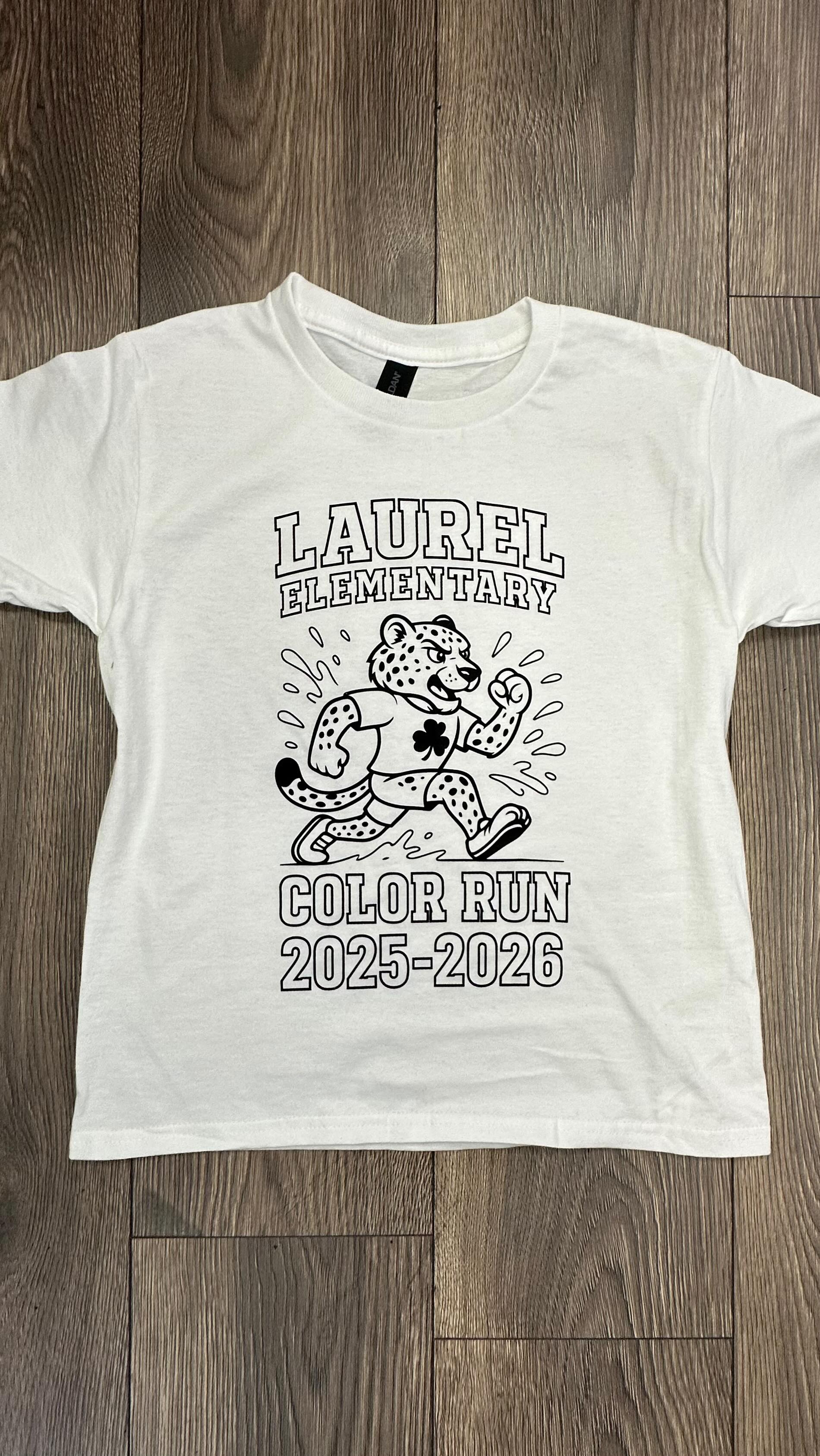 Shirts on shirts on shirts. Thank you @laurel_leopards #colorrun2026 #whitetees #screenprintingshop #screenprinting