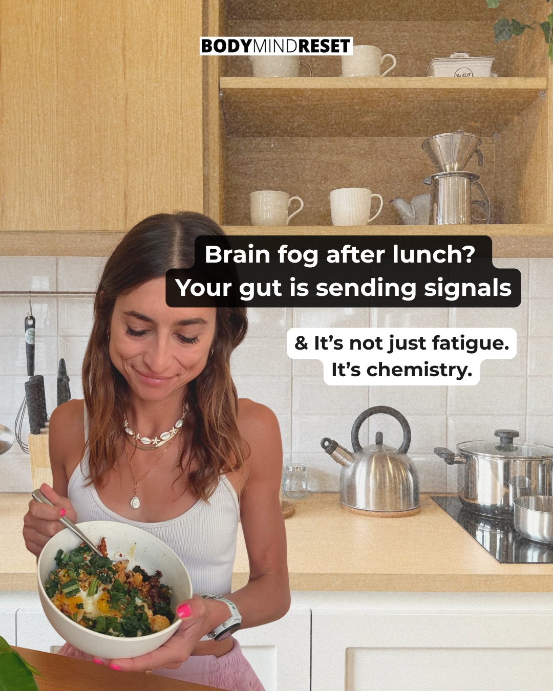 Most women are getting way less than the recommended 25–38g per day. Not because you don’t care. But because no one showed you how to make it simple
10g fiber upgrades in real life:
• Swap white bread → high-fiber wrap
• Add 2 tbsp chia to yogurt or oats
• Toss beans into your salad or taco bowl
• Choose berries instead of just banana
• Add avocado to literally anything
Share this change to a friend who wants to support their gut. And don’t forget to Follow @bodymind.reset for more tips.
#bodymindreset #guthealth #fiberupgrades